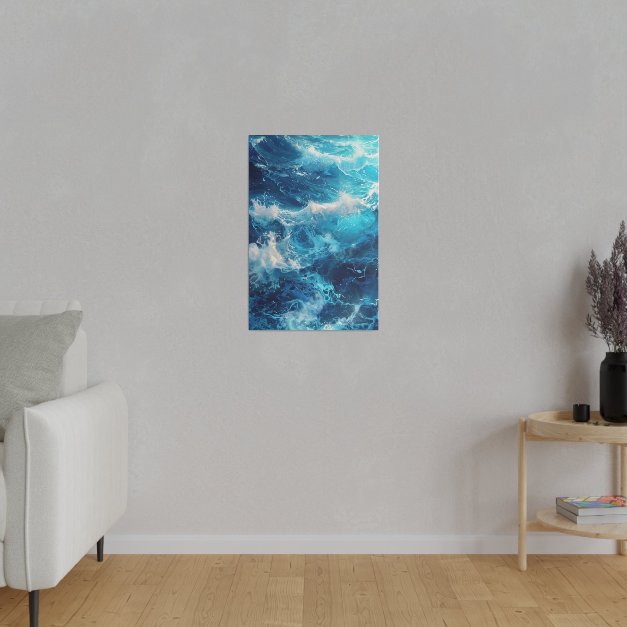 Ocean Waves Wall Art - Vertical Canvas - WA92