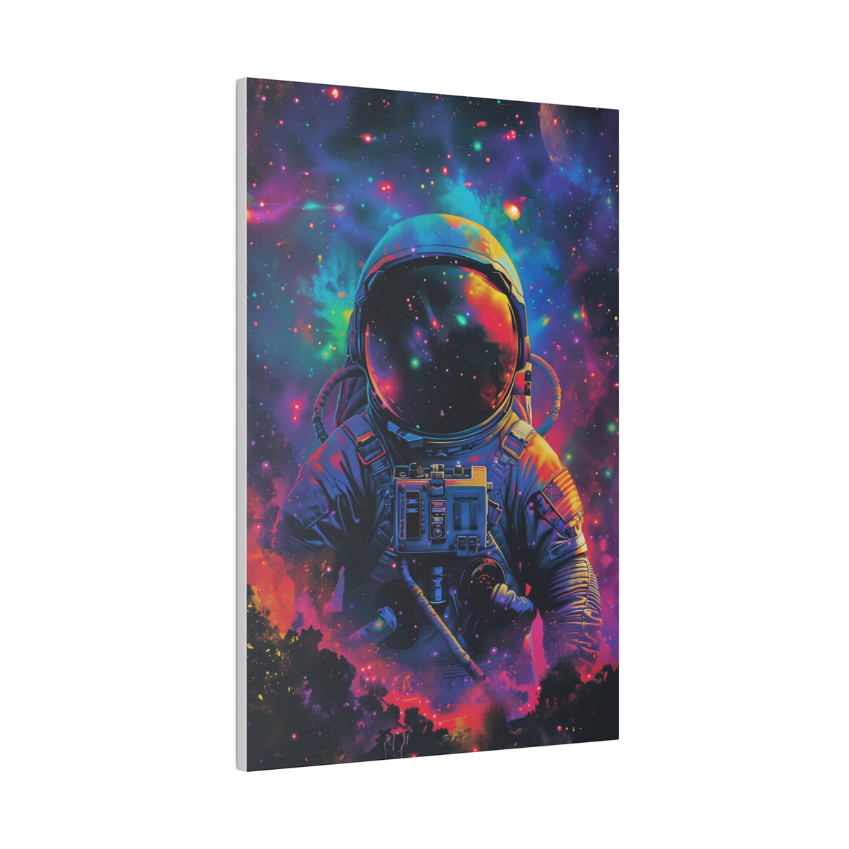 Astronaut in Space Wall Art - Vertical Canvas - WA140