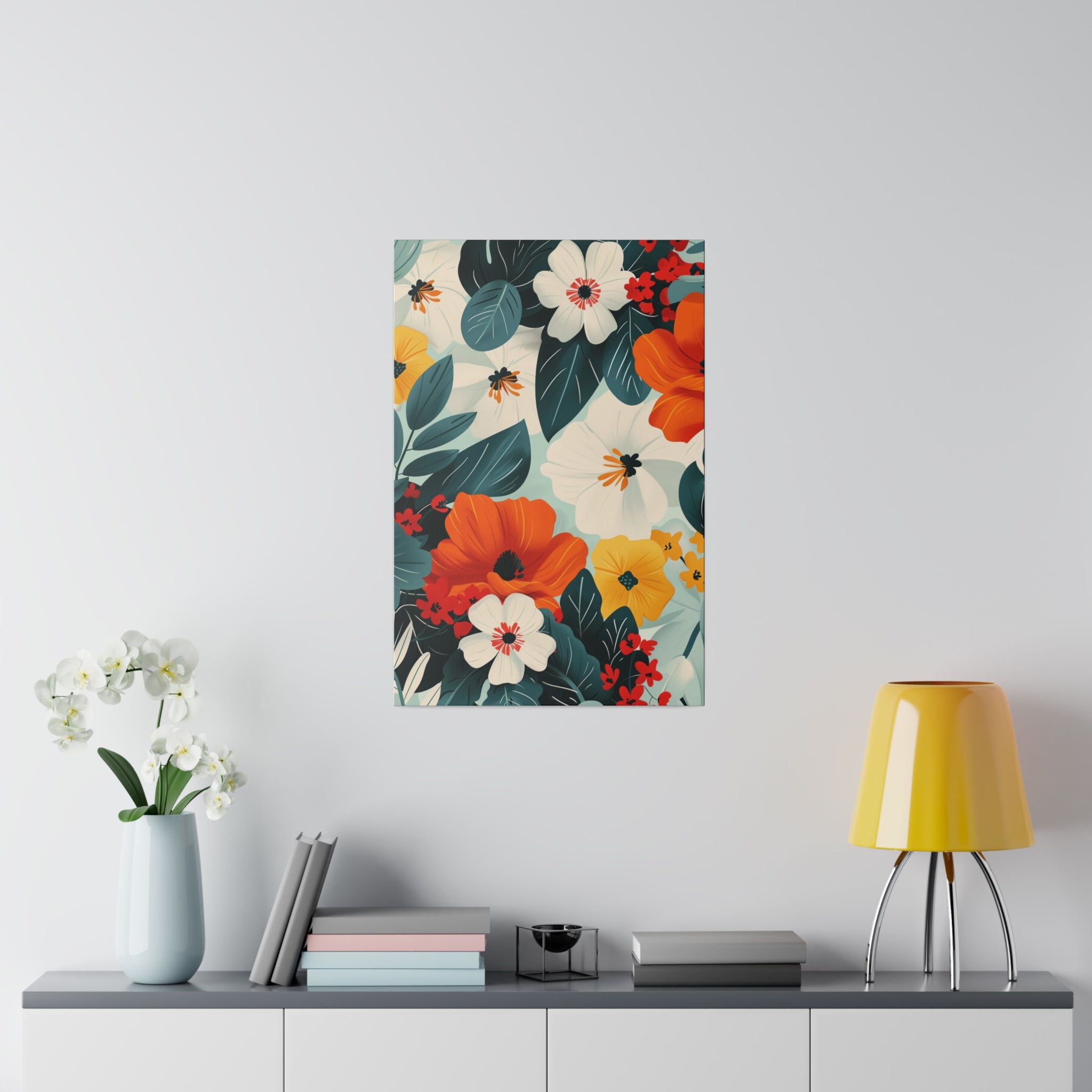 Flowers Wall Art - Botanical Wall Art - Vertical Canvas - WA41