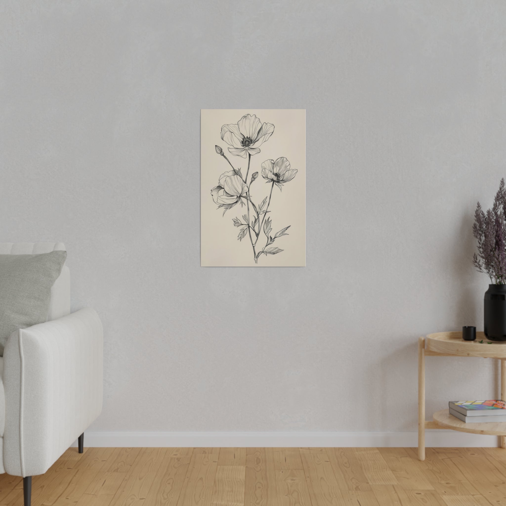 Flowers Wall Art - Botanical Wall Art - Vertical Canvas - WA49