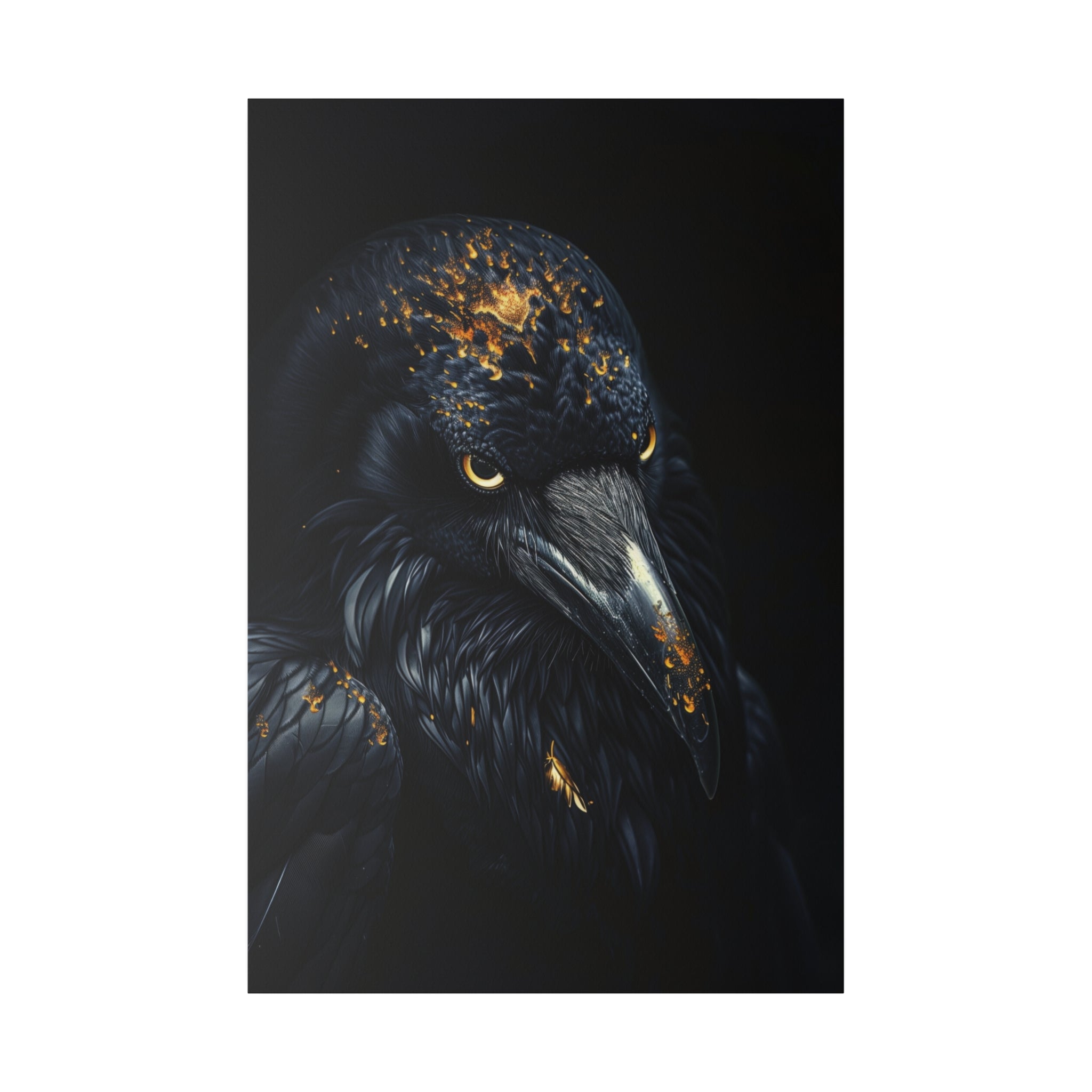 Raven's Splendor - Wildlife Wall Art - Vertical Canvas - WA266