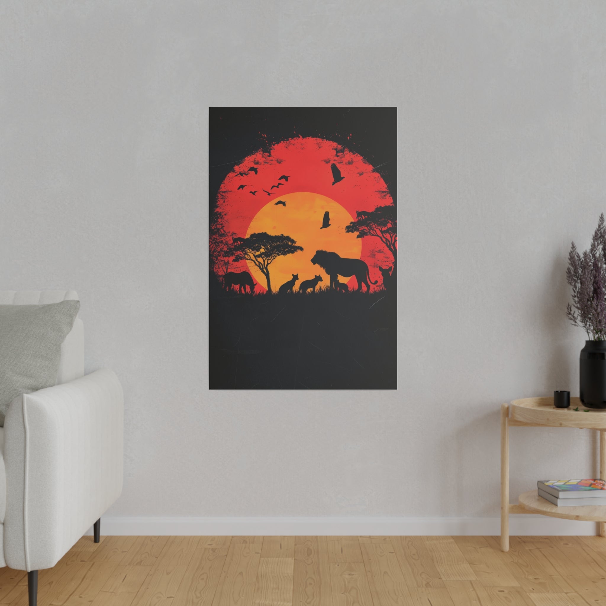 Wildlife Horizon - Abstract Wall Art - Vertical Canvas - WA231