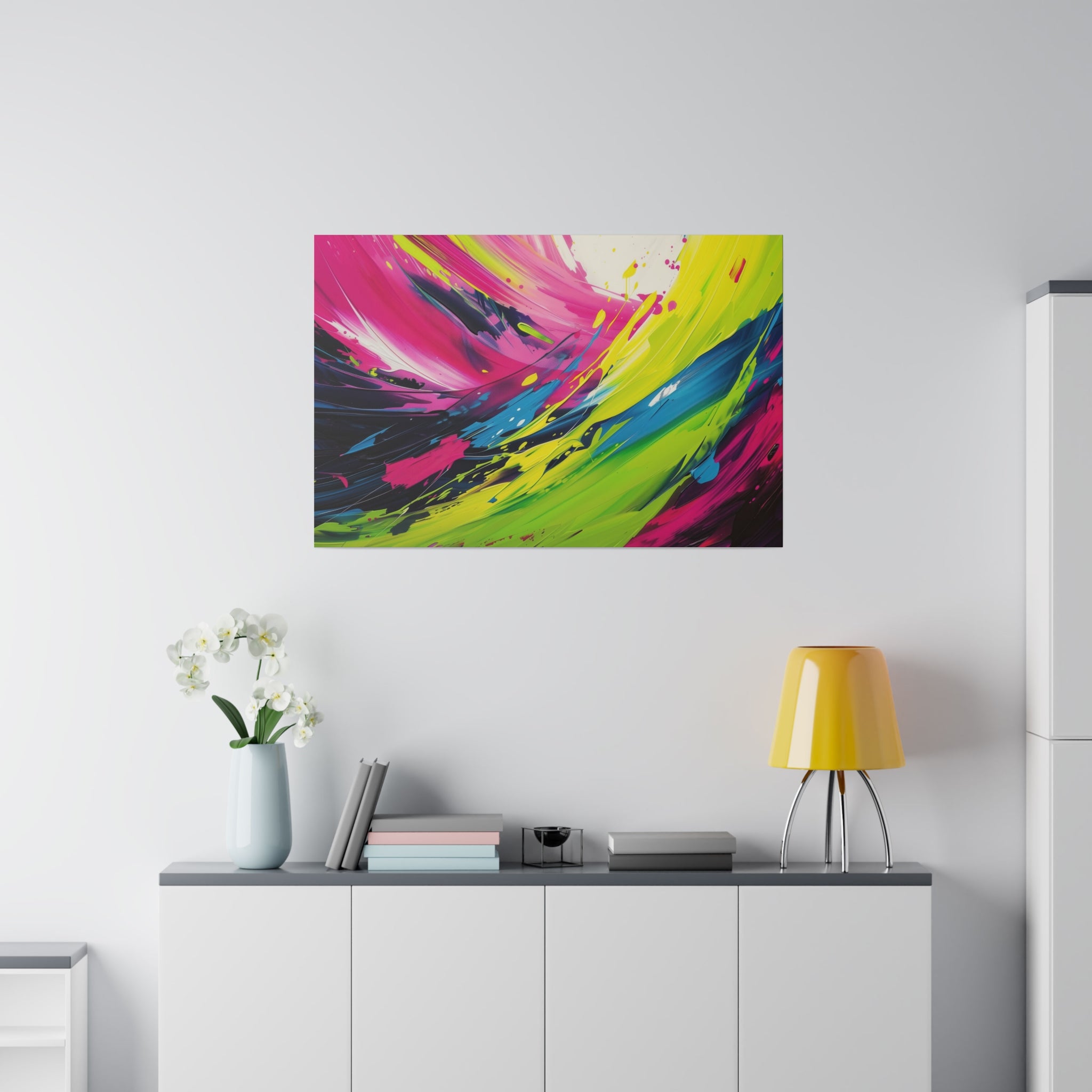 Vibrant Swirls - Abstract Wall Art - Horizontal Canvas - WA212