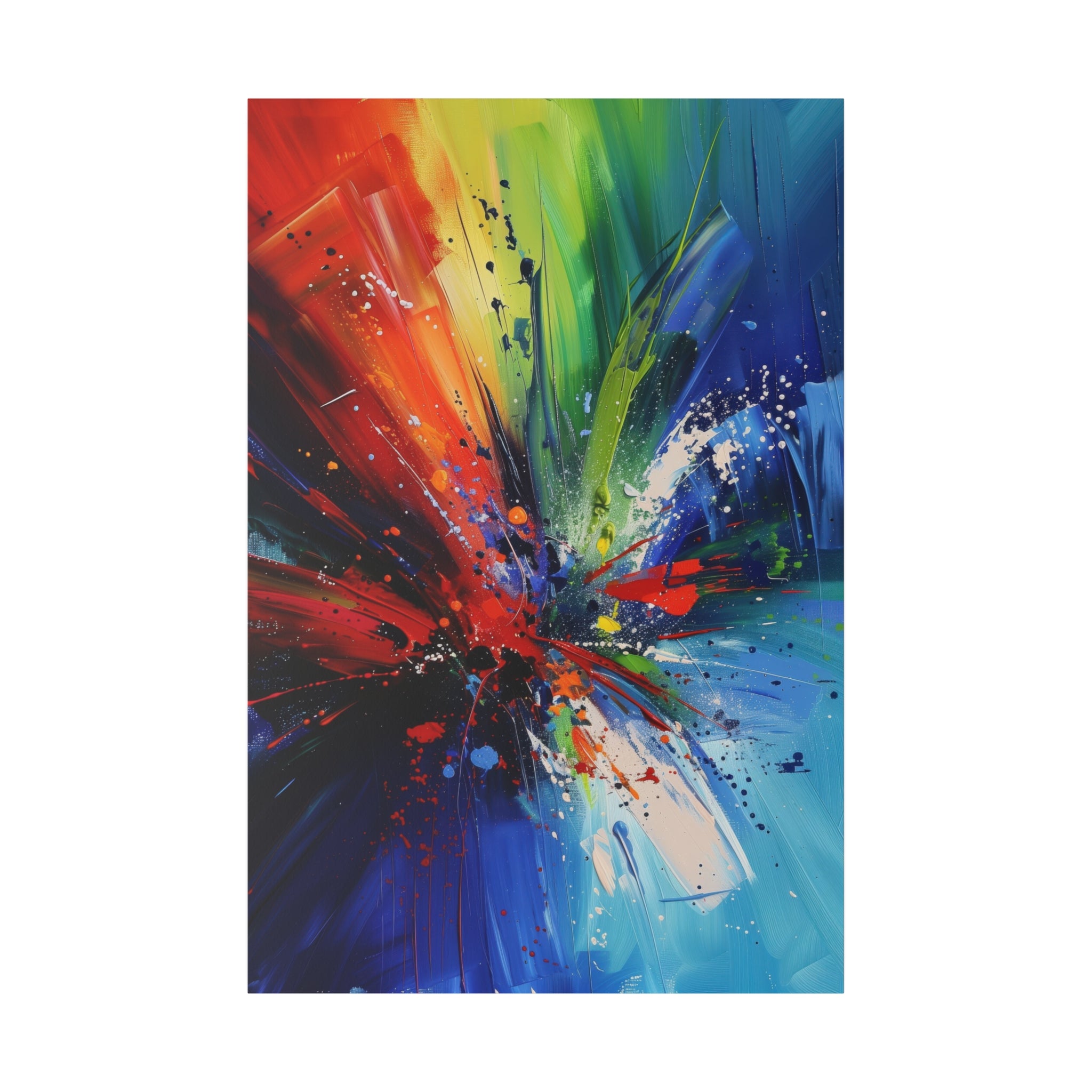 Vivid Eruption - Abstract Wall Art - Vertical Canvas - WA238