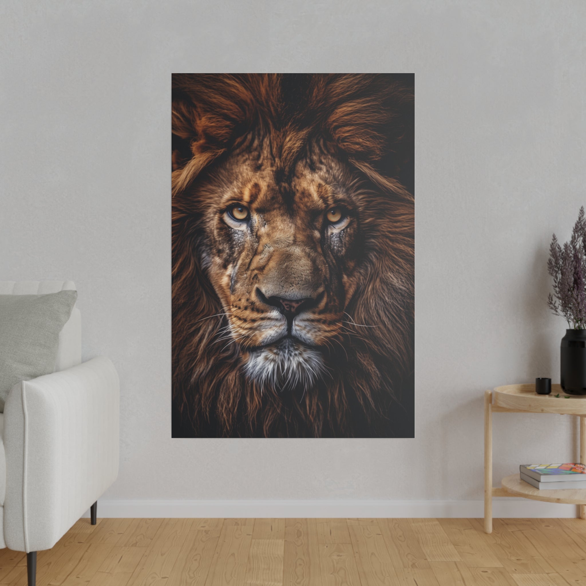 Lion's Power - Wildlife Wall Art - Vertical Canvas - WA285