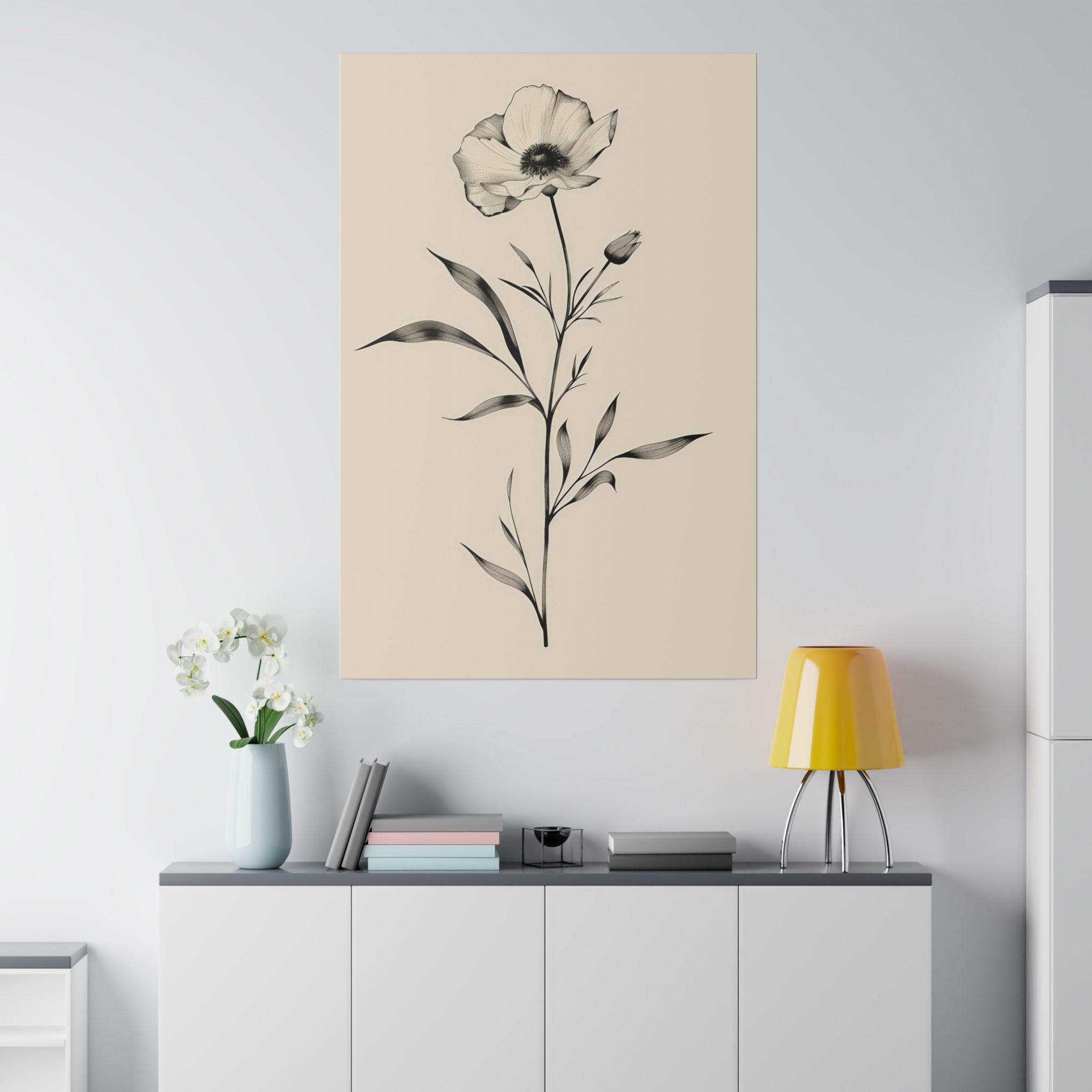 Flowers Wall Art - Botanical Wall Art - Vertical Canvas - WA50