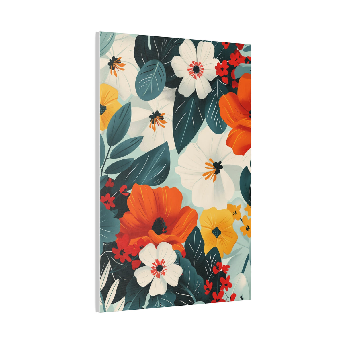 Flowers Wall Art - Botanical Wall Art - Vertical Canvas - WA41