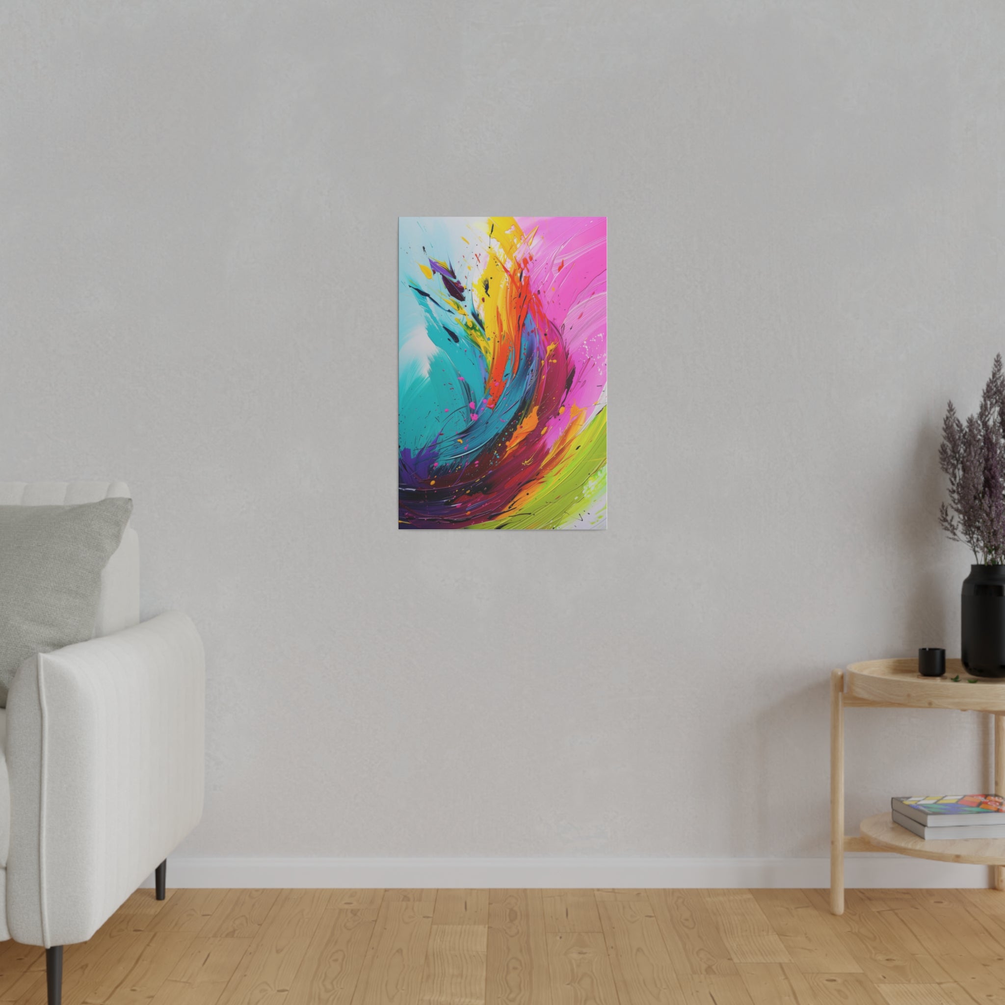 Paint Swirl - Abstract Wall Art - Vertical Canvas - WA233