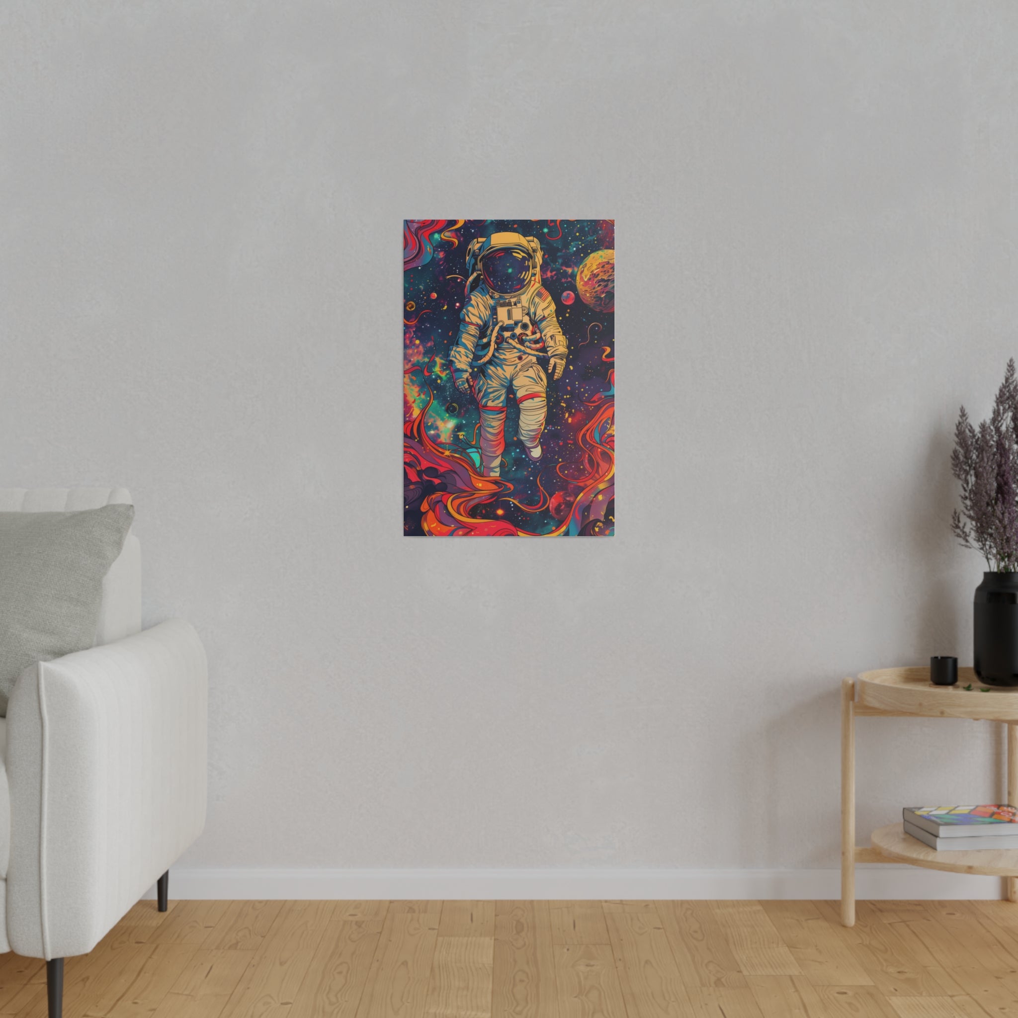 Astronaut in Space Wall Art - Vertical Canvas - WA119