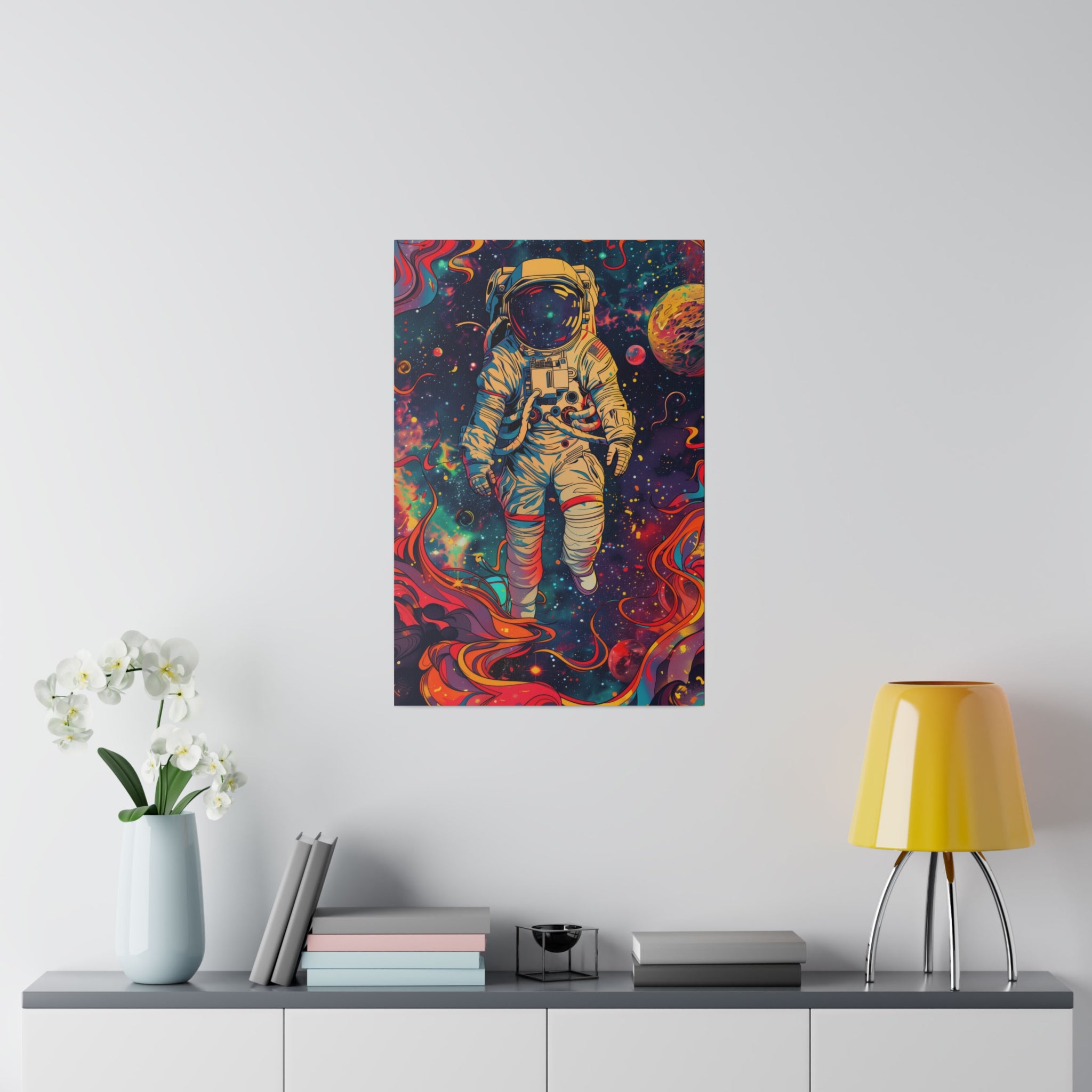 Astronaut in Space Wall Art - Vertical Canvas - WA119