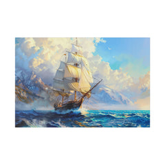 Ship Ocean Wall Art - Horizontal Canvas - WA178