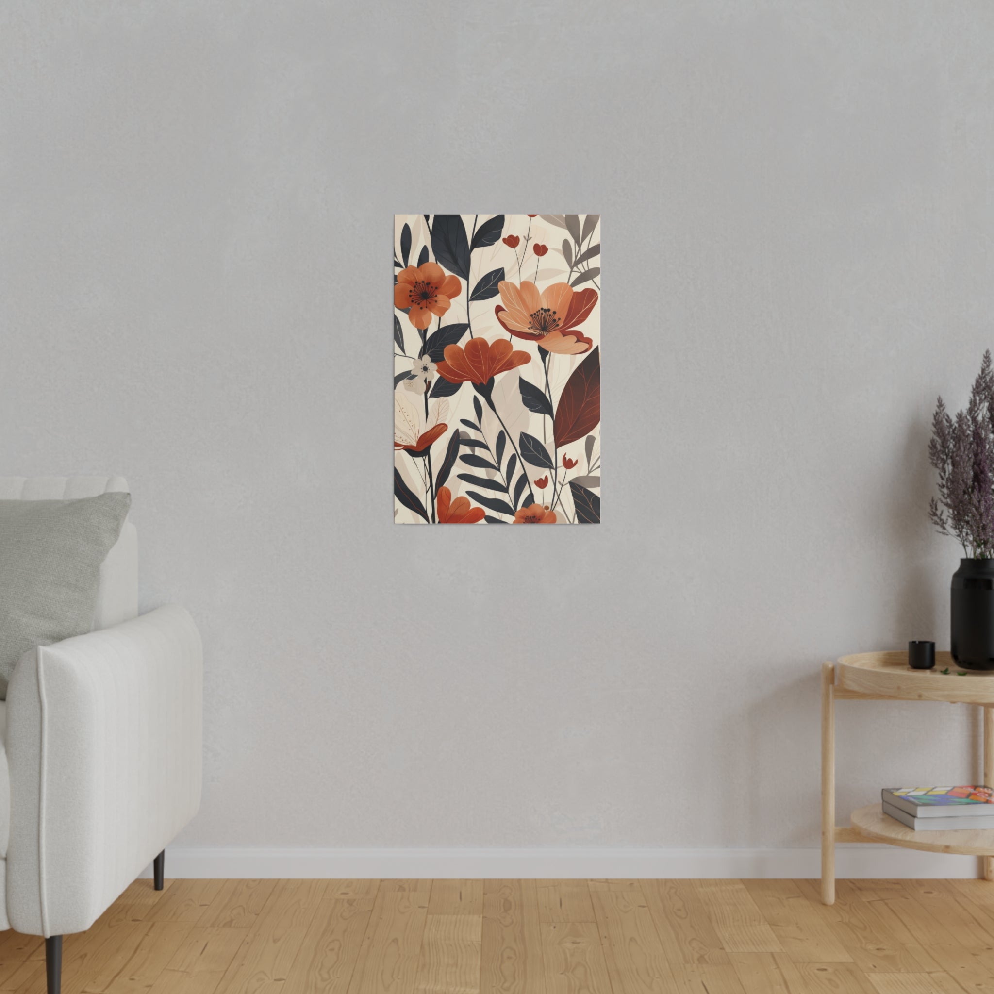 Flowers Wall Art - Botanical Wall Art - Vertical Canvas - WA61