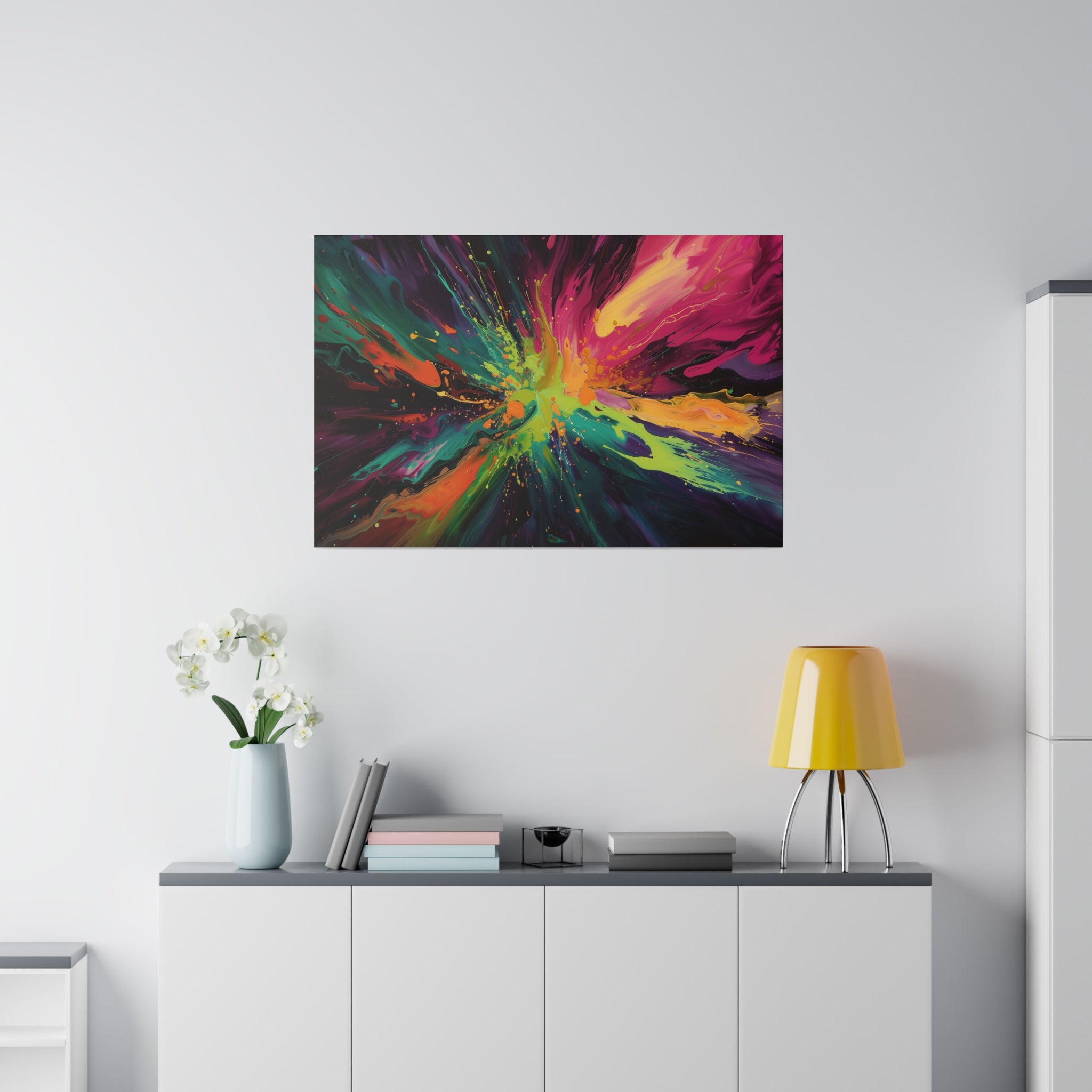 Explosive Symphony - Abstract Wall Art - Horizontal Canvas - WA214