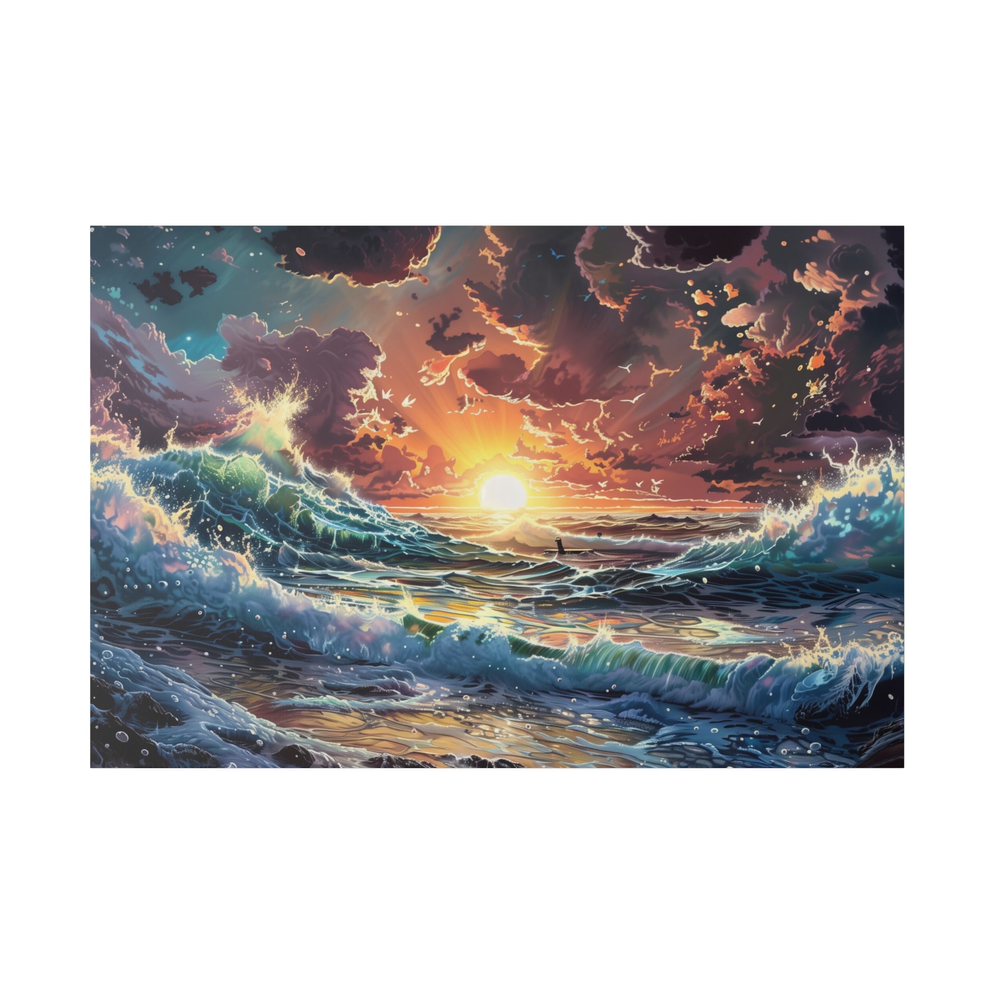 Ocean Wall Art - Horizontal Canvas - WA174