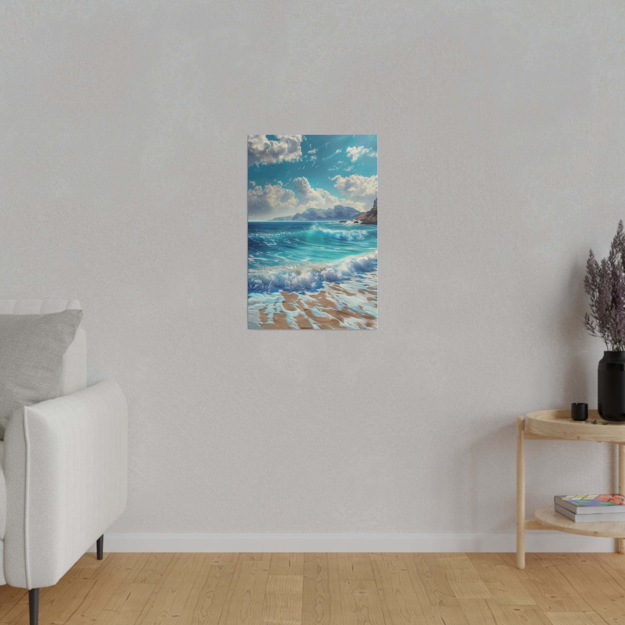 Ocean Waves Wall Art - Vertical Canvas - WA96