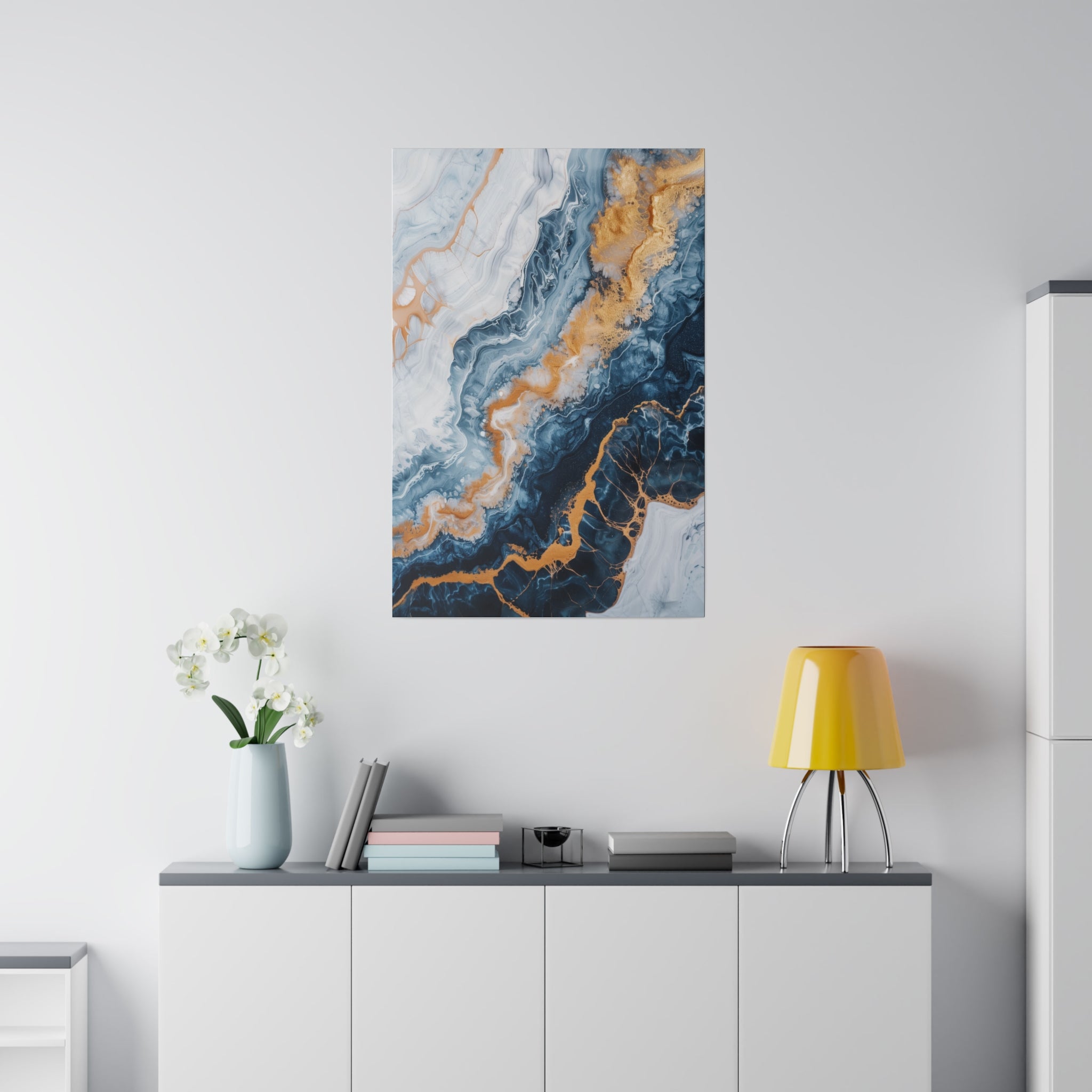 Marbled Dreams - Abstract Wall Art - Vertical Canvas - WA227