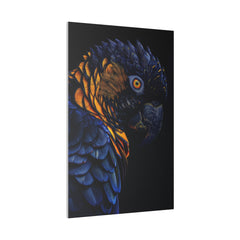 Dark Majestic Parrot - Wildlife Wall Art - Vertical Canvas - WA249