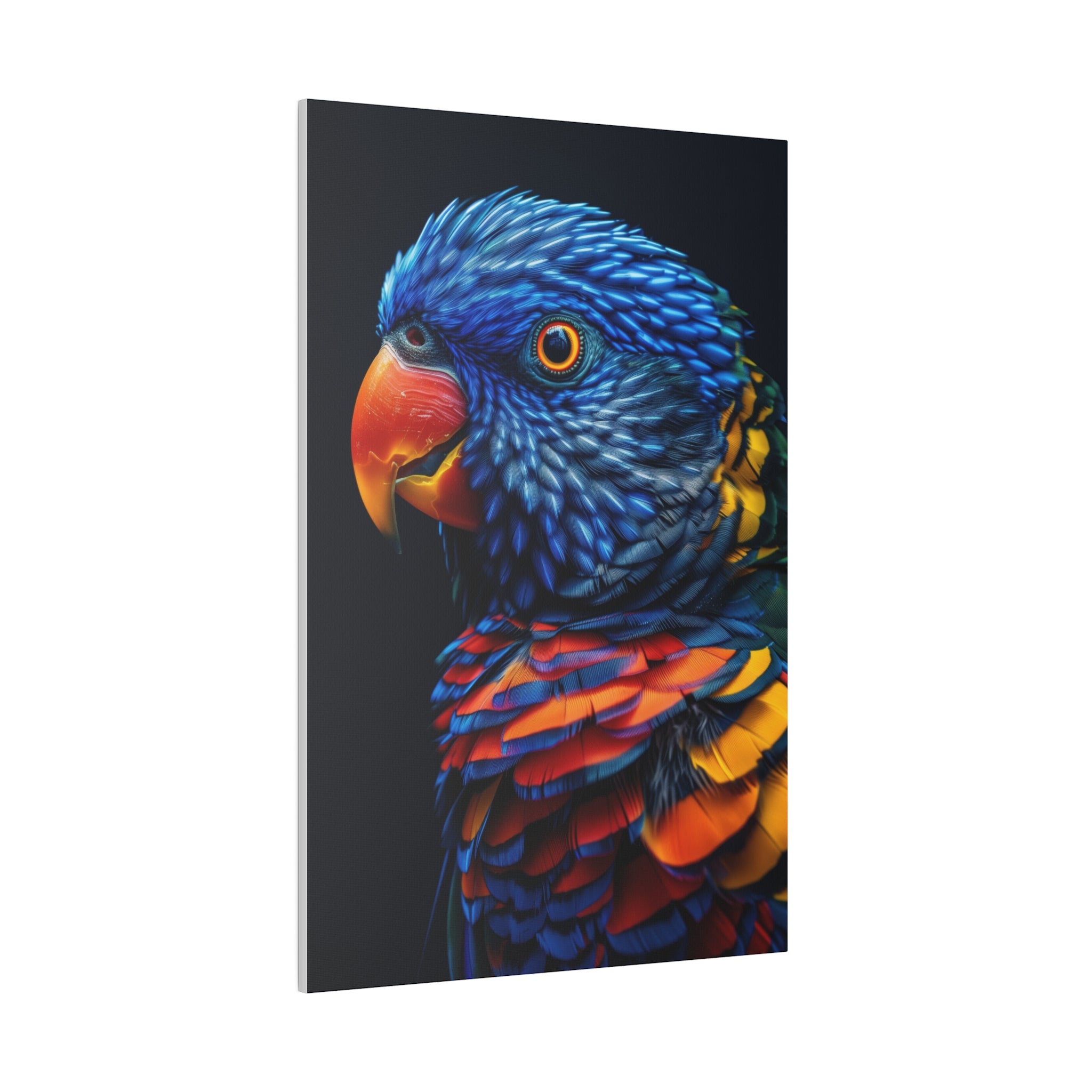 Blue Parrot - Wildlife Wall Art - Vertical Canvas - WA250