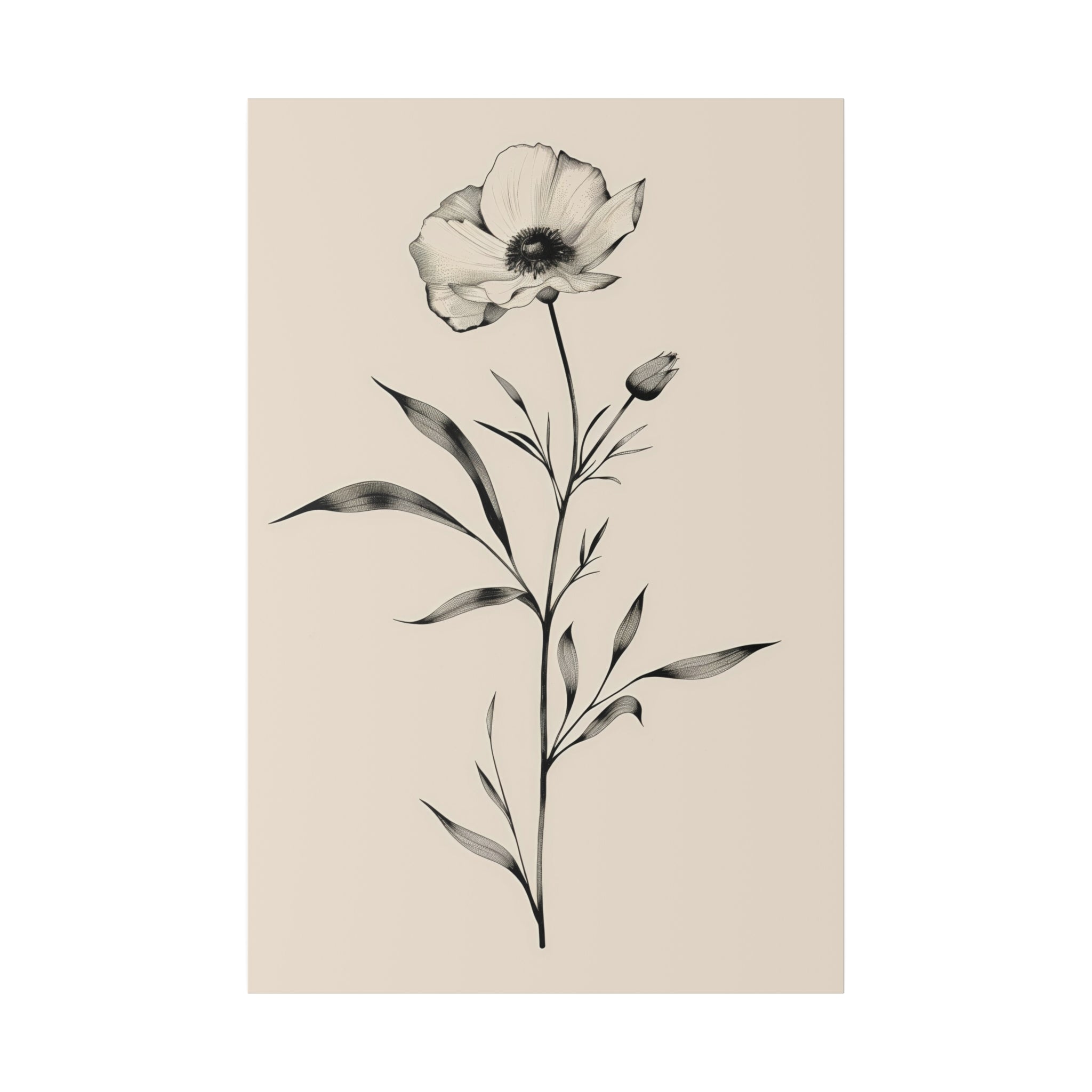 Flowers Wall Art - Botanical Wall Art - Vertical Canvas - WA50