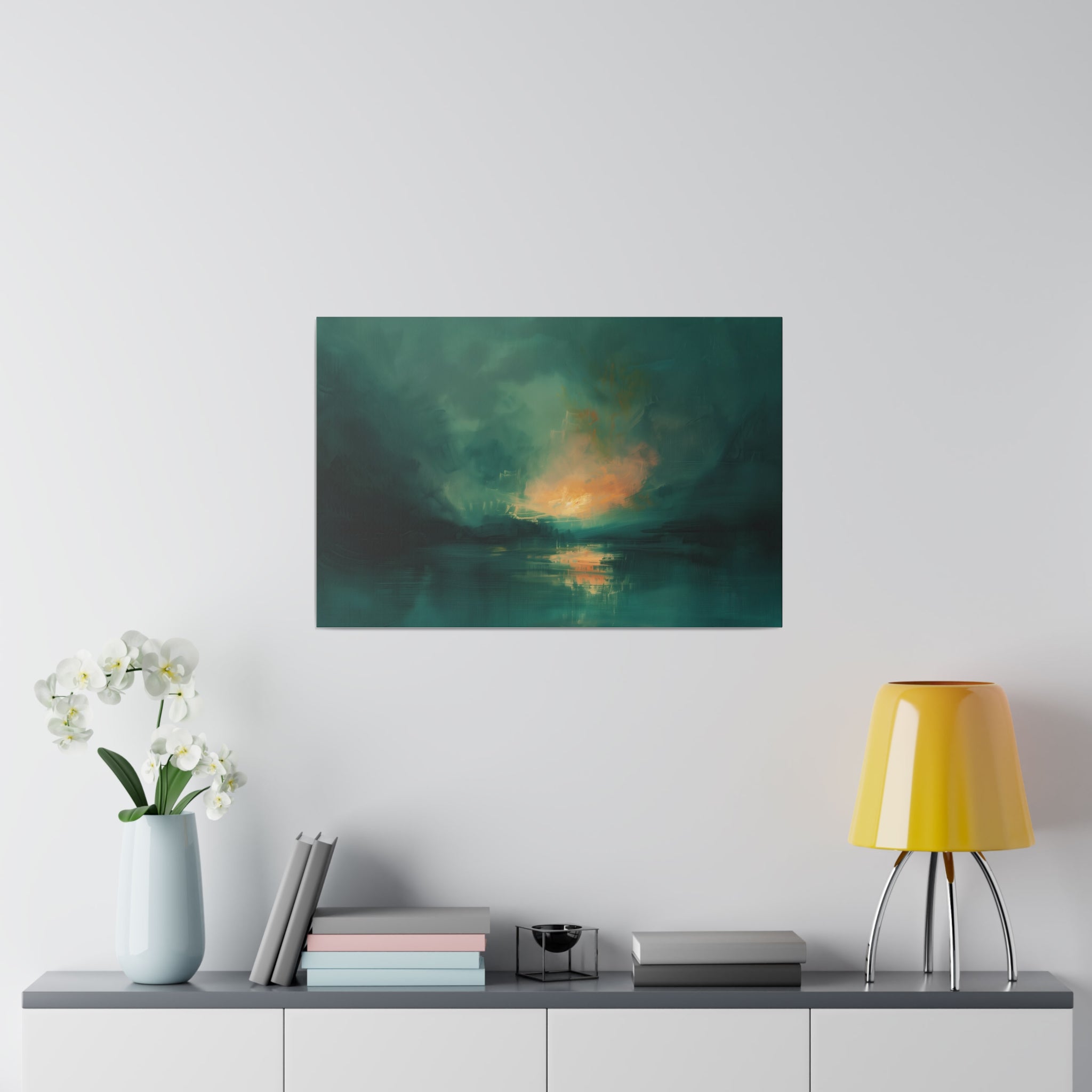 Serene Dusk - Abstract Wall Art - Horizontal Canvas - WA204