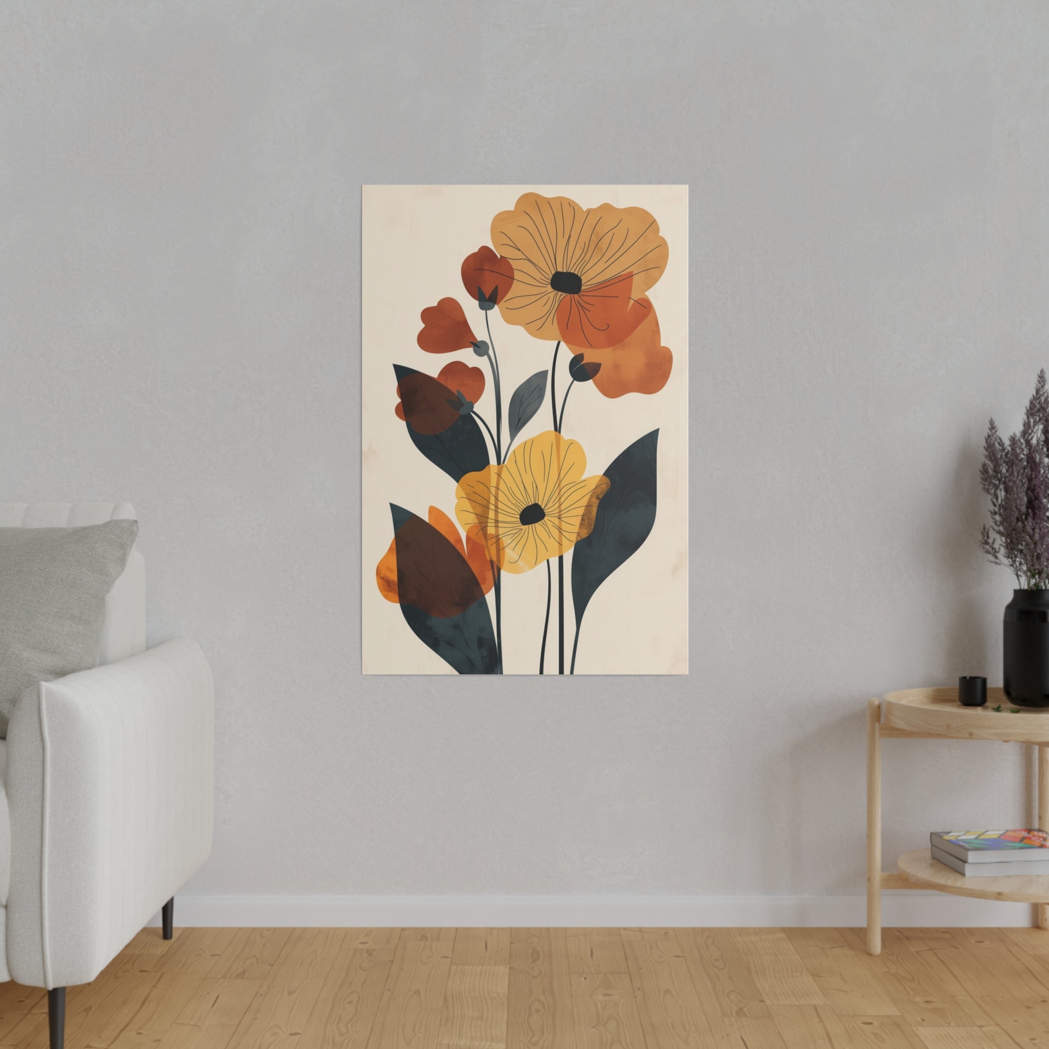 Flowers Wall Art - Botanical Wall Art - Vertical Canvas - WA52