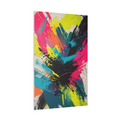 Neon Chaos - Abstract Wall Art - Vertical Canvas - WA235