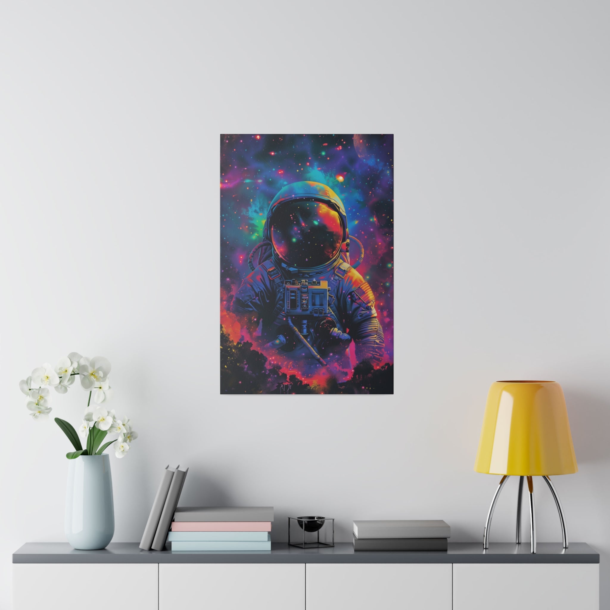 Astronaut in Space Wall Art - Vertical Canvas - WA140