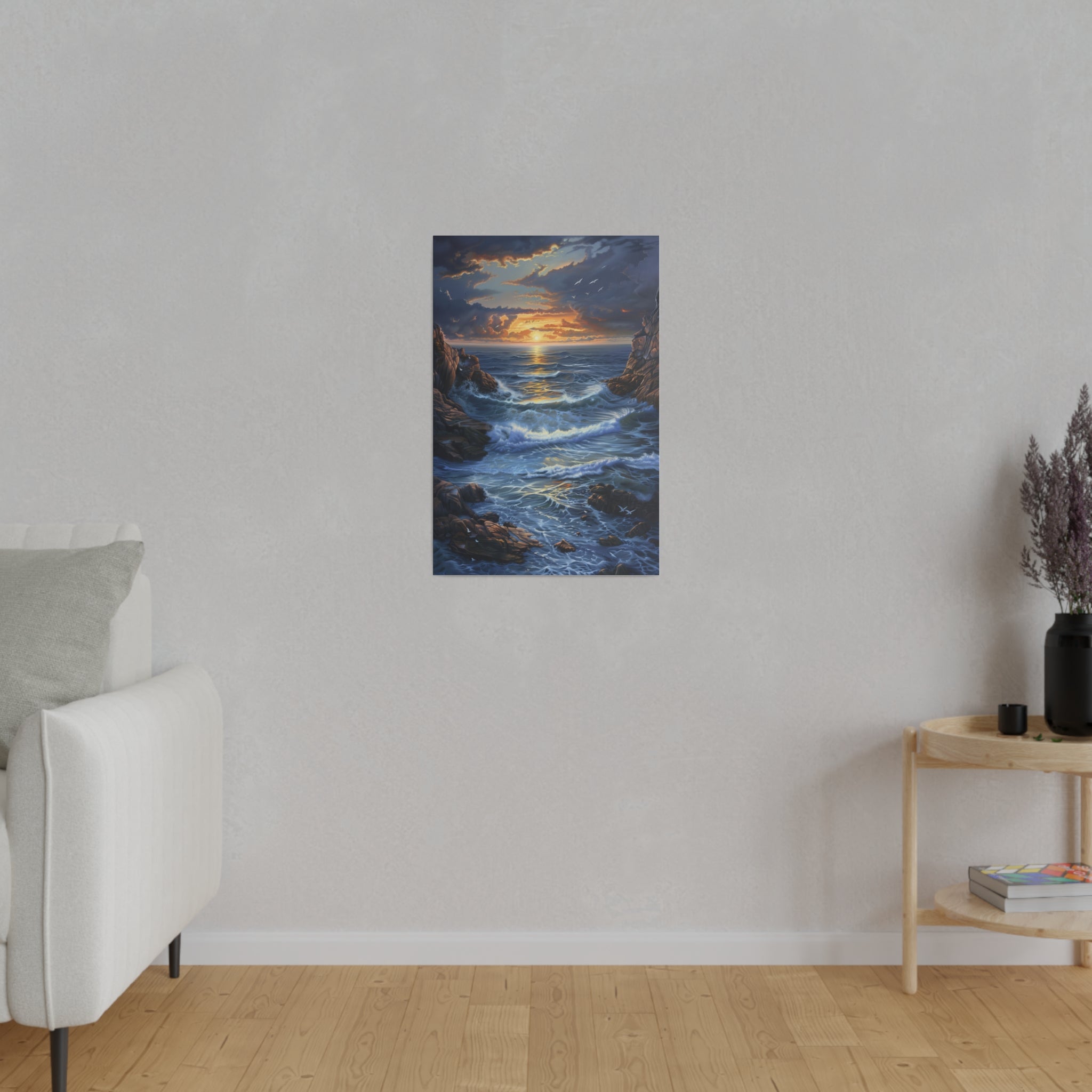 Ocean Waves Wall Art - Vertical Canvas - WA95