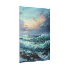 Ocean Waves Wall Art - Vertical Canvas - WA98