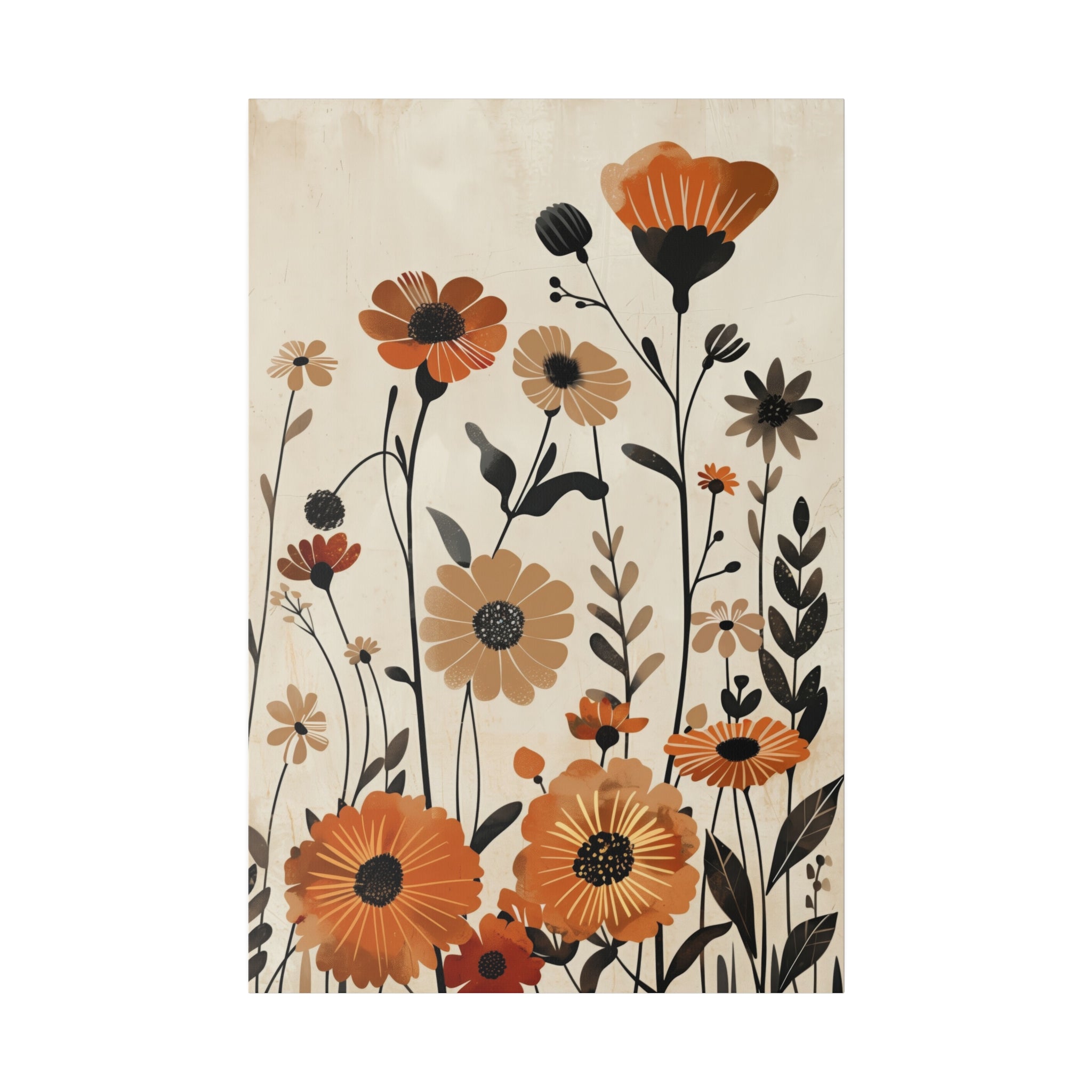 Flowers Wall Art - Botanical Wall Art - Vertical Canvas - WA60