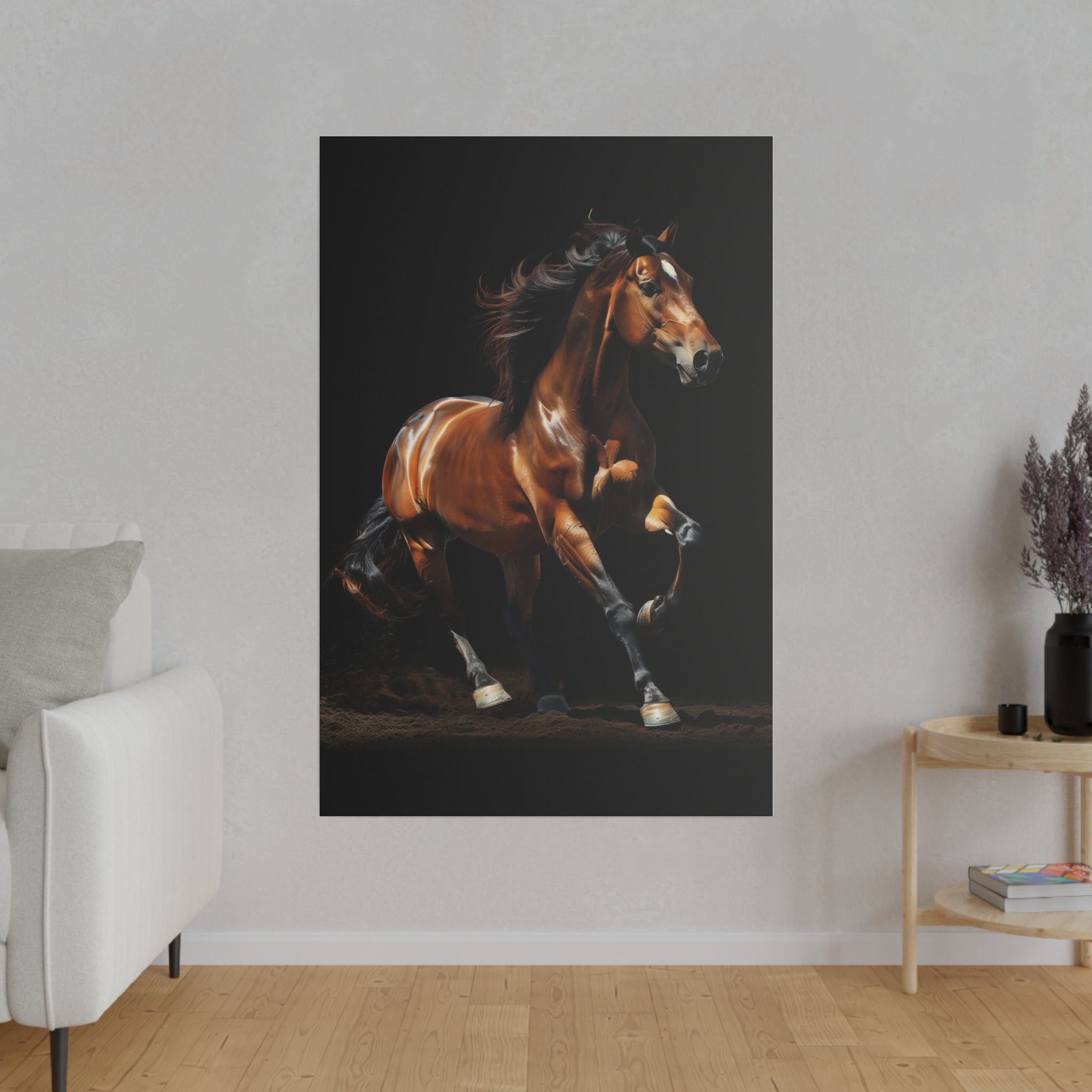 Galloping Horse - Wildlife Wall Art - Vertical Canvas - WA245