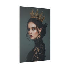 Gothic Woman with a Crown - Luxury Themed Canvas - Vertical Canvas - WA73