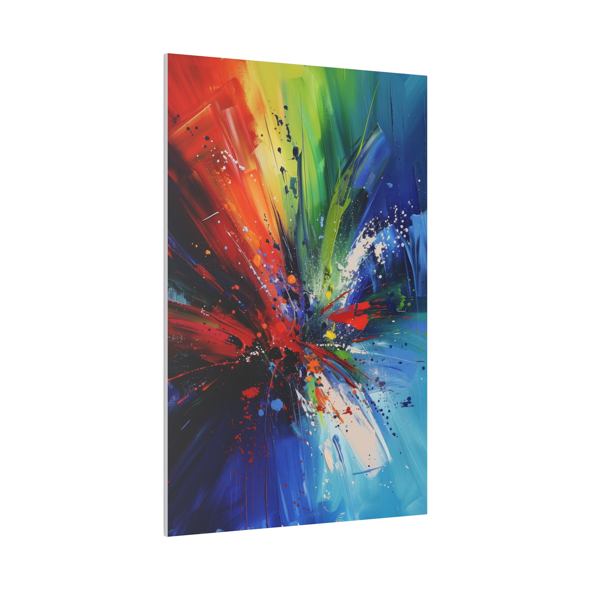 Vivid Eruption - Abstract Wall Art - Vertical Canvas - WA238