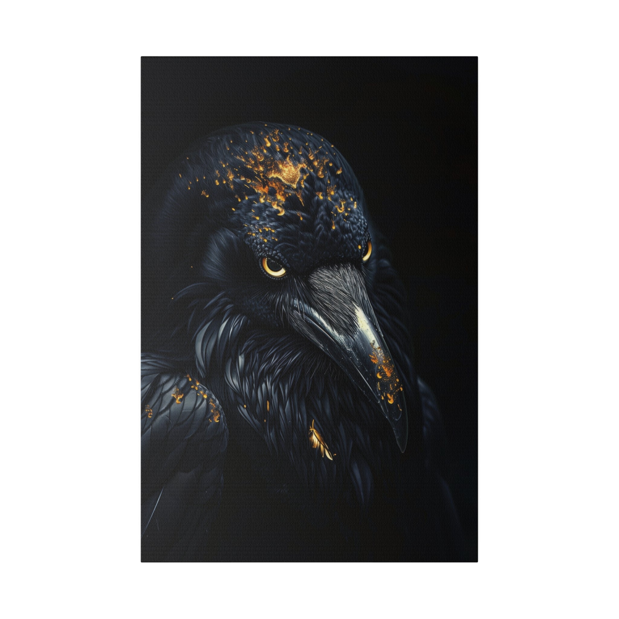 Raven's Splendor - Wildlife Wall Art - Vertical Canvas - WA266