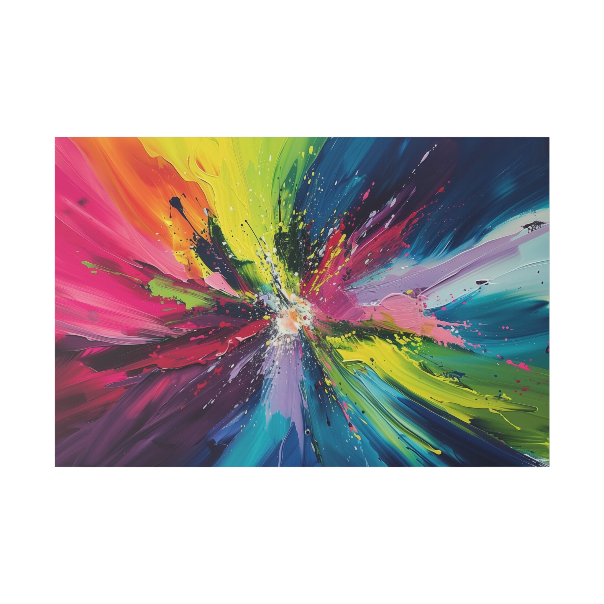 Radiant Explosion - Abstract Wall Art - Horizontal Canvas - WA213