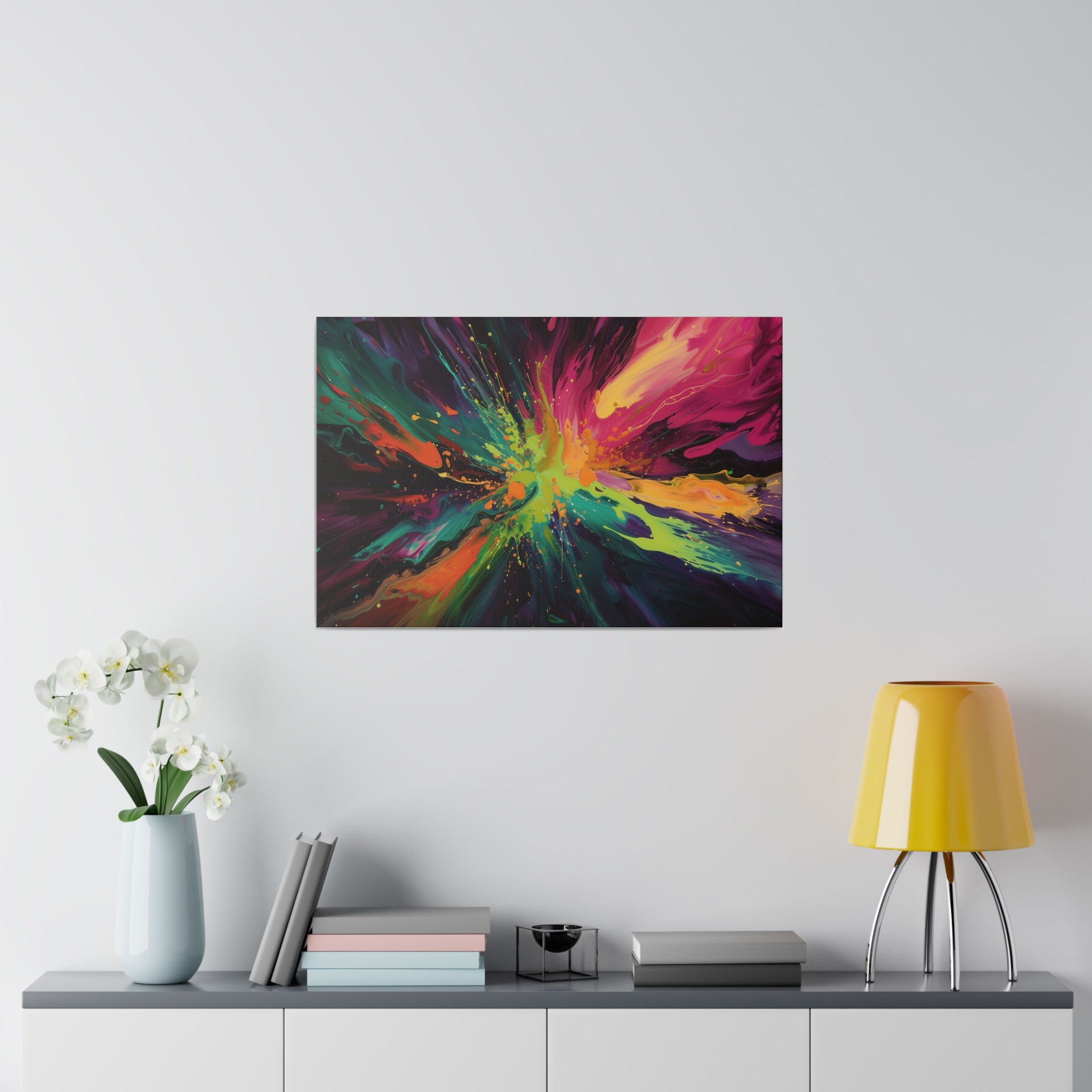 Explosive Symphony - Abstract Wall Art - Horizontal Canvas - WA214