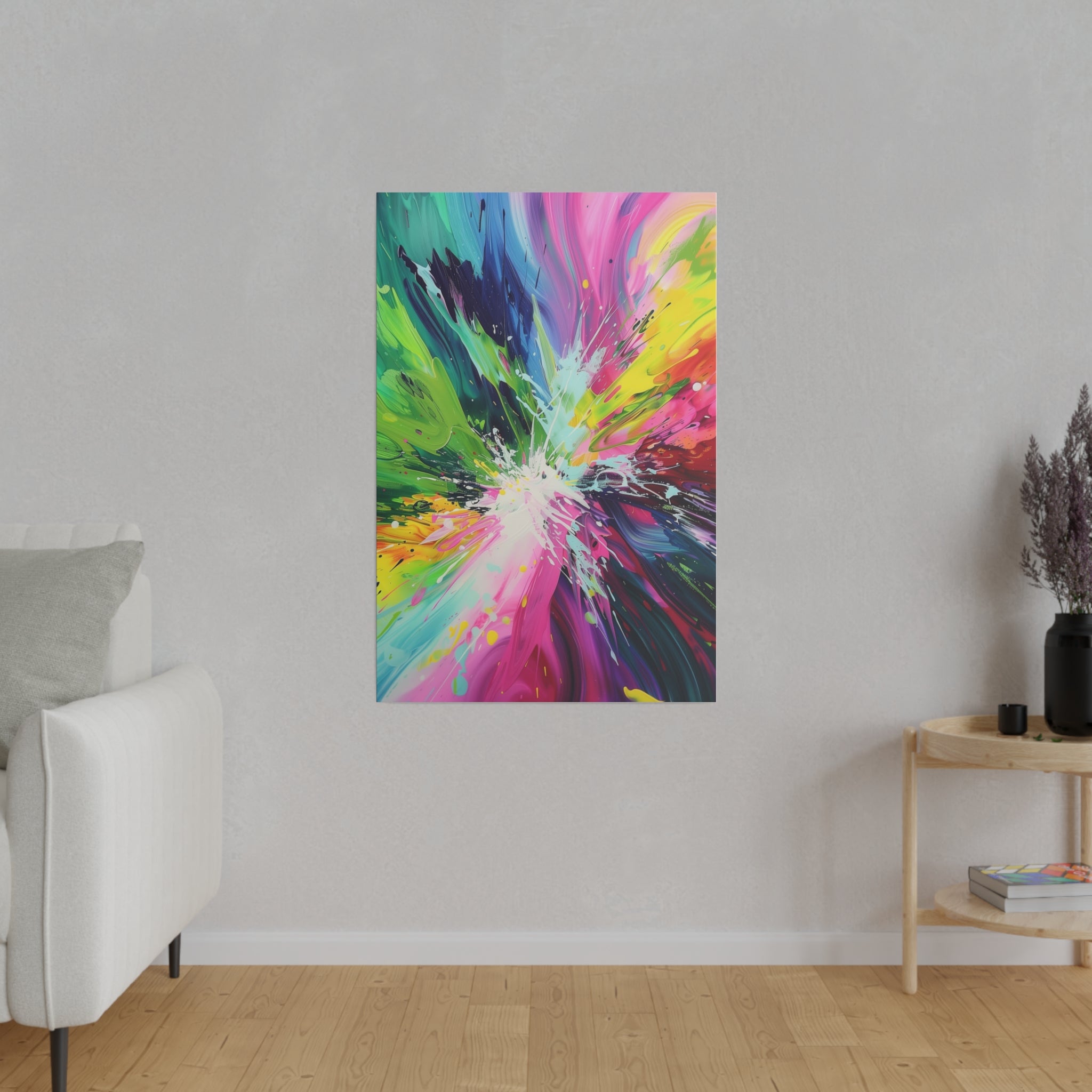 Vibrant Symphony - Abstract Wall Art - Vertical Canvas - WA234