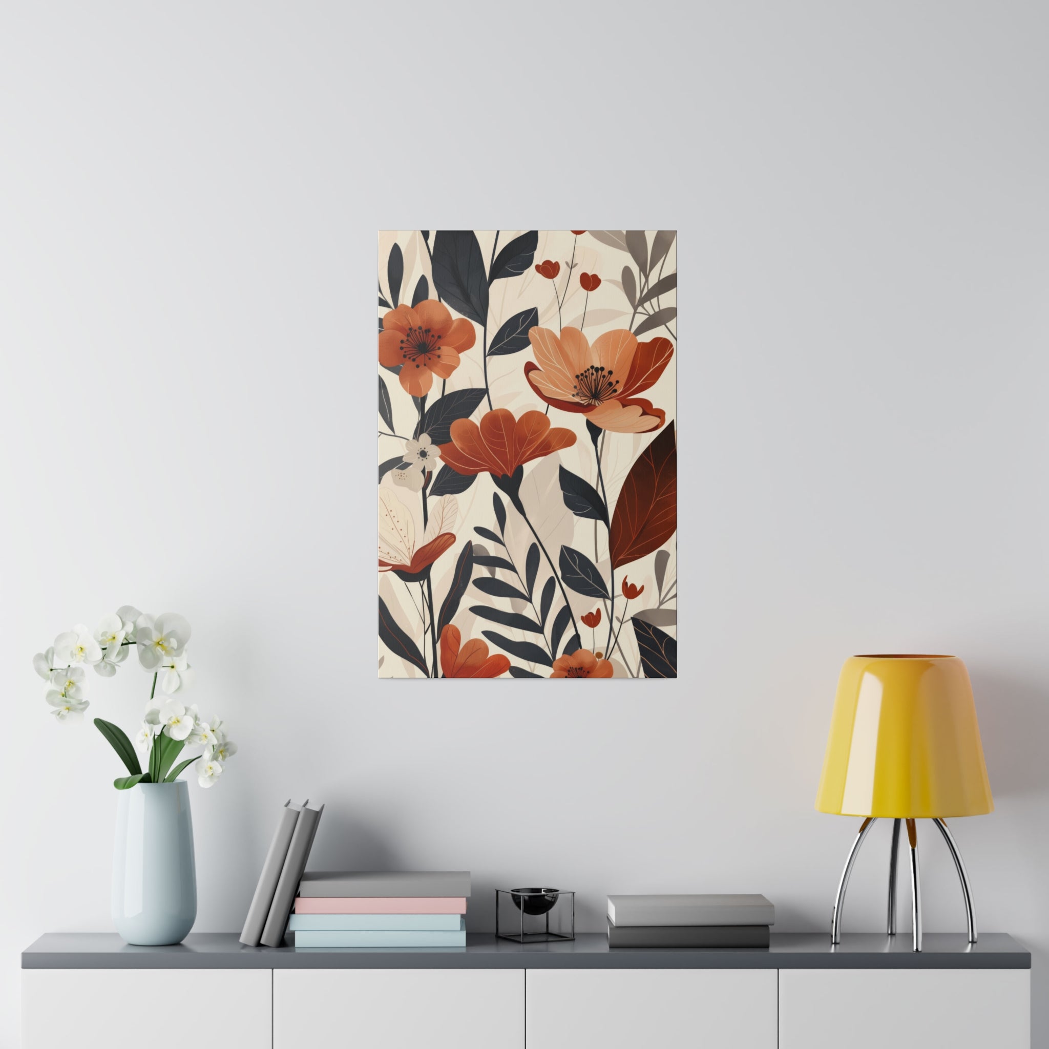 Flowers Wall Art - Botanical Wall Art - Vertical Canvas - WA61