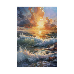 Ocean Waves Wall Art - Vertical Canvas - WA97