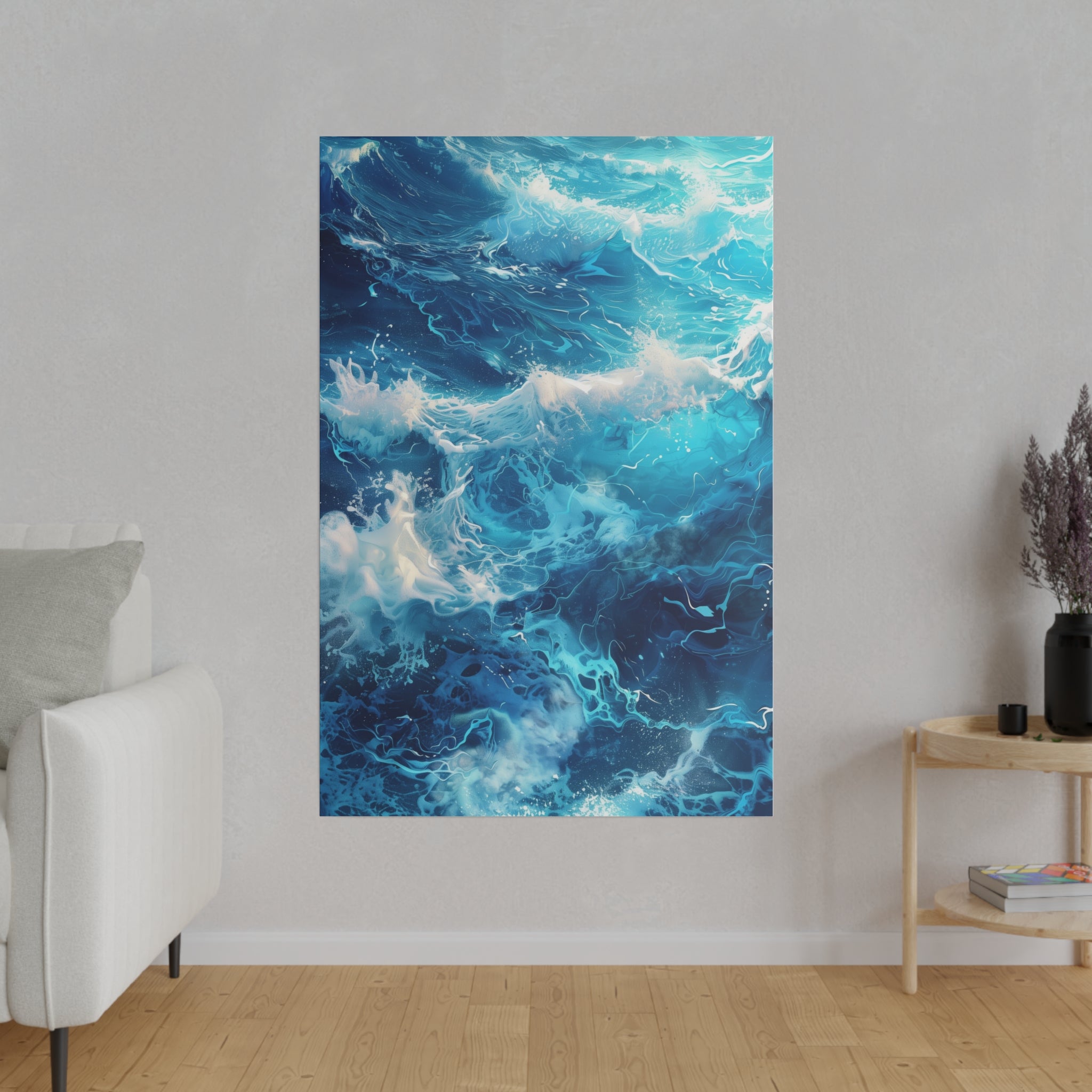 Ocean Waves Wall Art - Vertical Canvas - WA92