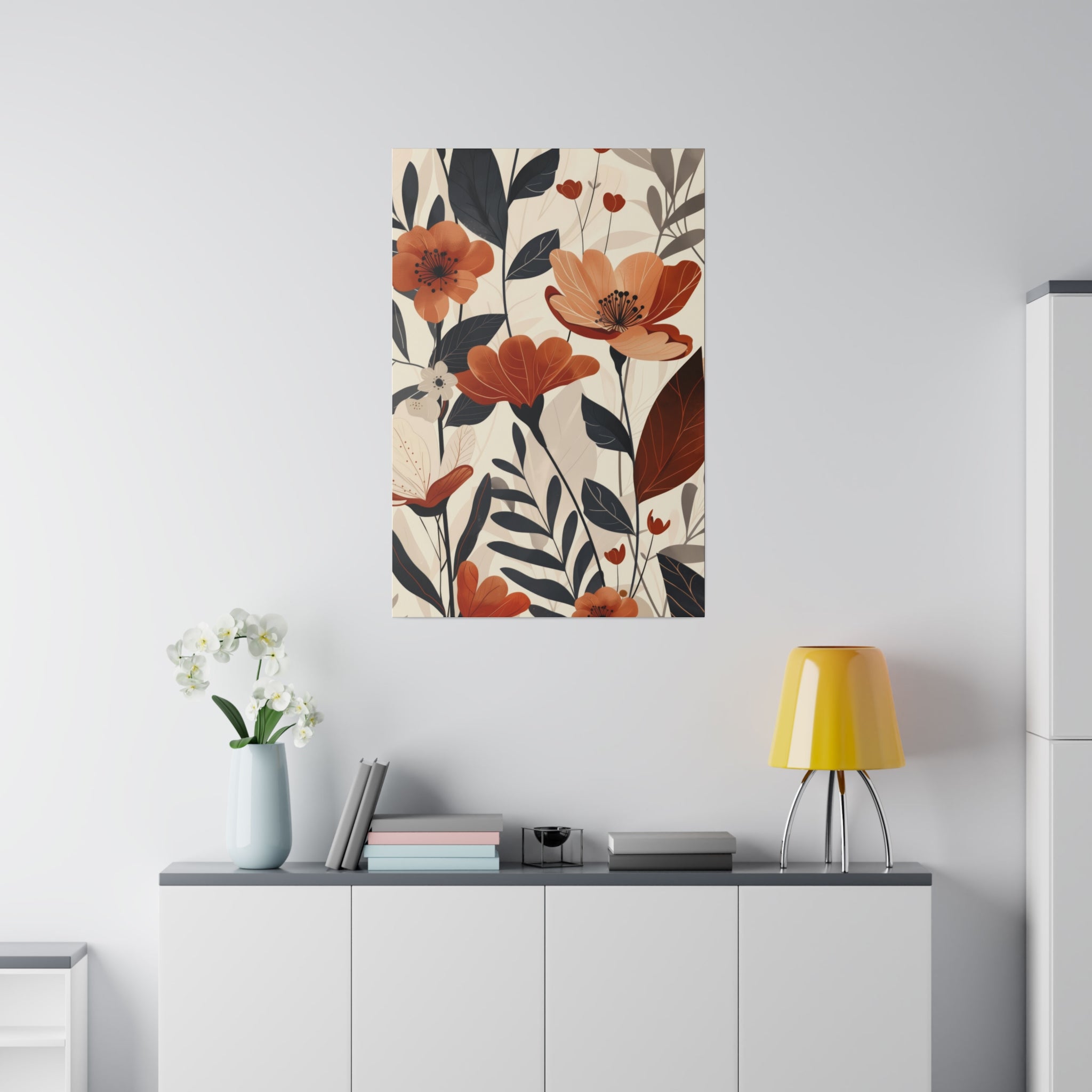 Flowers Wall Art - Botanical Wall Art - Vertical Canvas - WA61