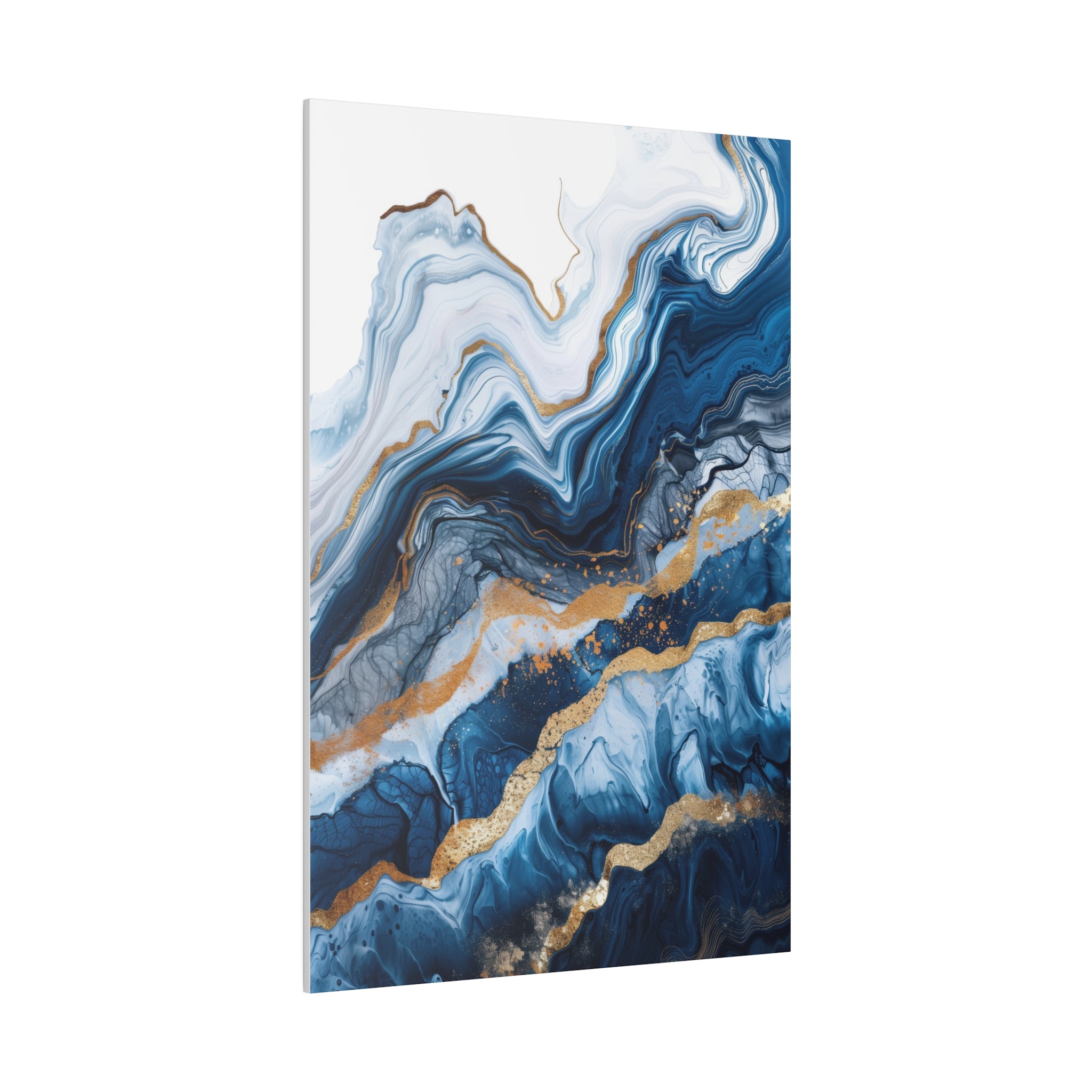 Golden Waves - Abstract Wall Art - Vertical Canvas - WA225