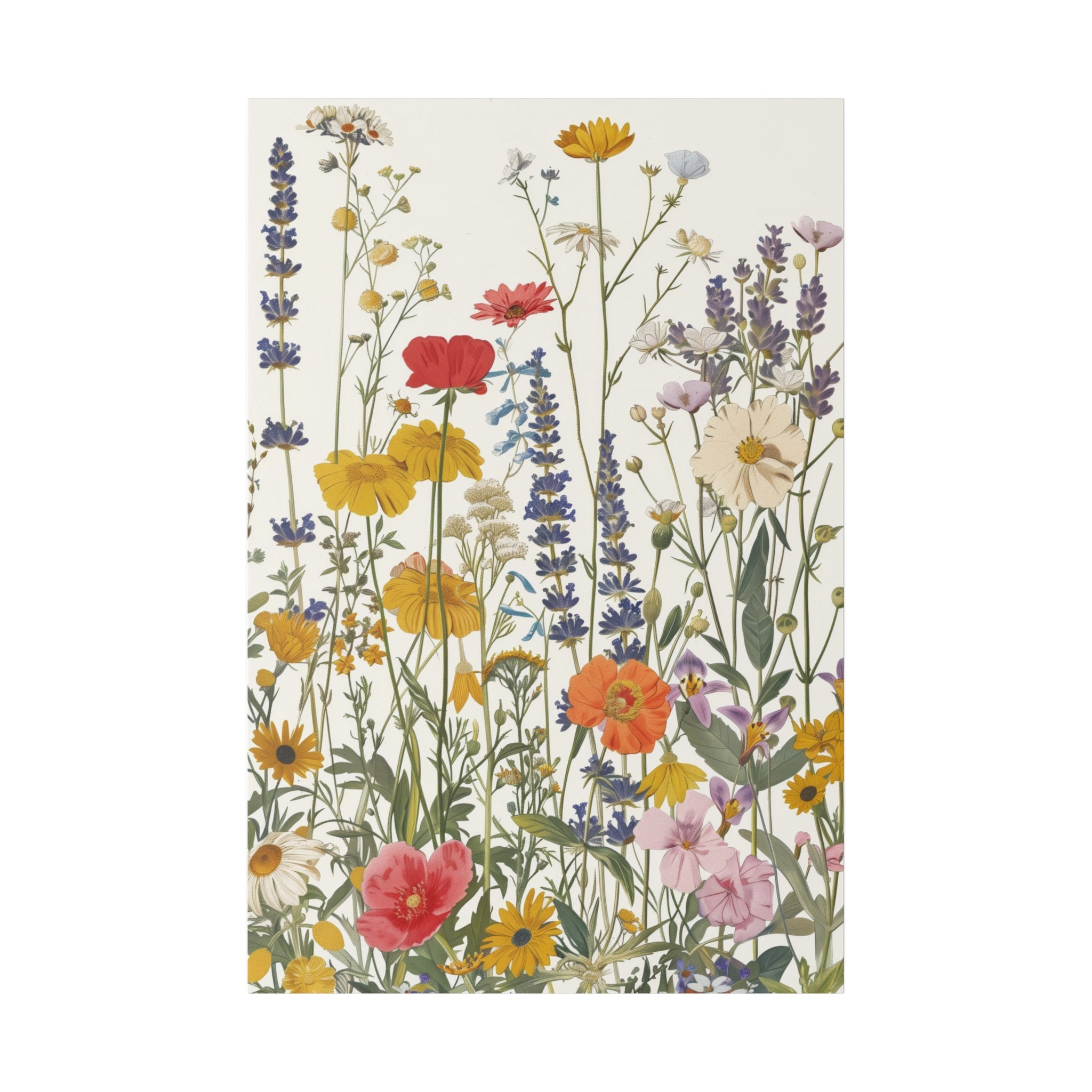 Flowers Wall Art - Botanical Wall Art - Vertical Canvas - WA55