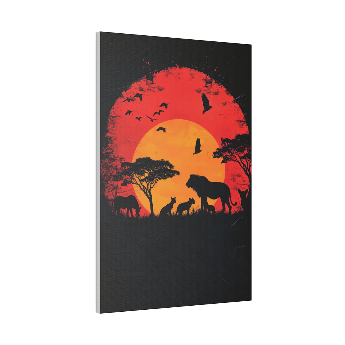 Wildlife Horizon - Abstract Wall Art - Vertical Canvas - WA231