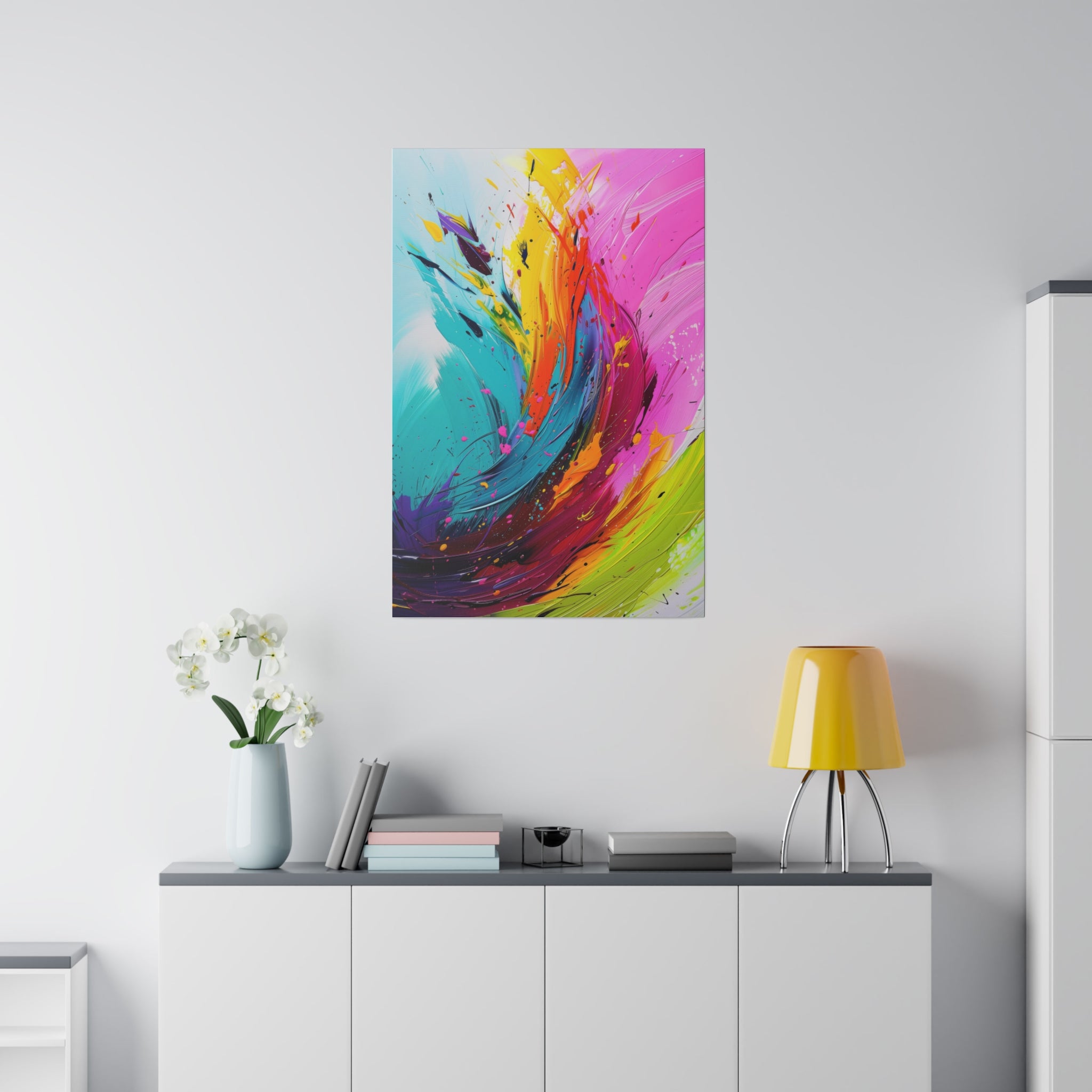 Paint Swirl - Abstract Wall Art - Vertical Canvas - WA233