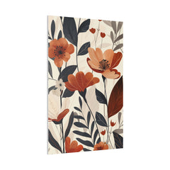 Flowers Wall Art - Botanical Wall Art - Vertical Canvas - WA61