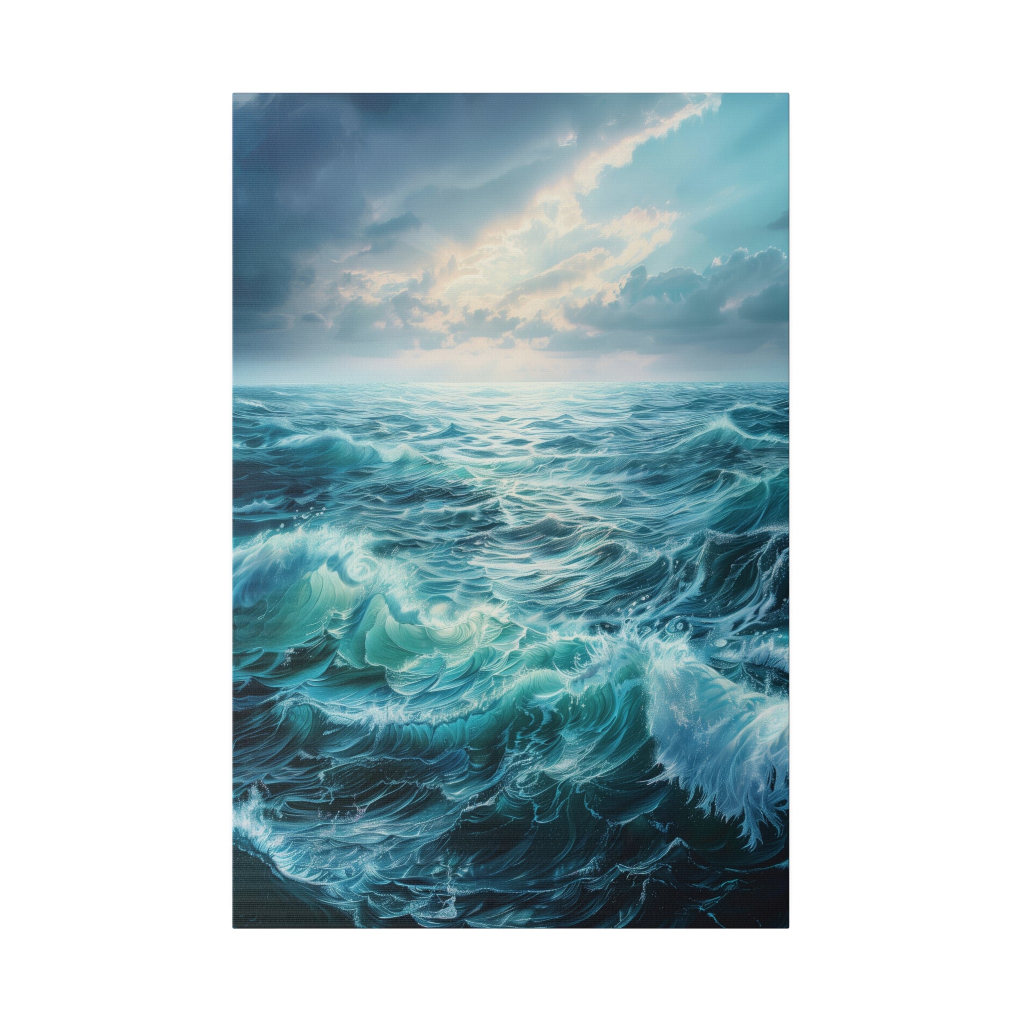 Ocean Waves Wall Art - Vertical Canvas - WA93