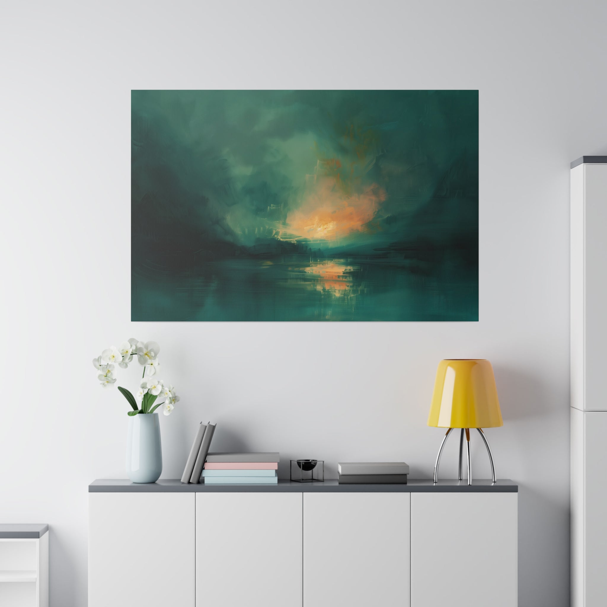 Serene Dusk - Abstract Wall Art - Horizontal Canvas - WA204