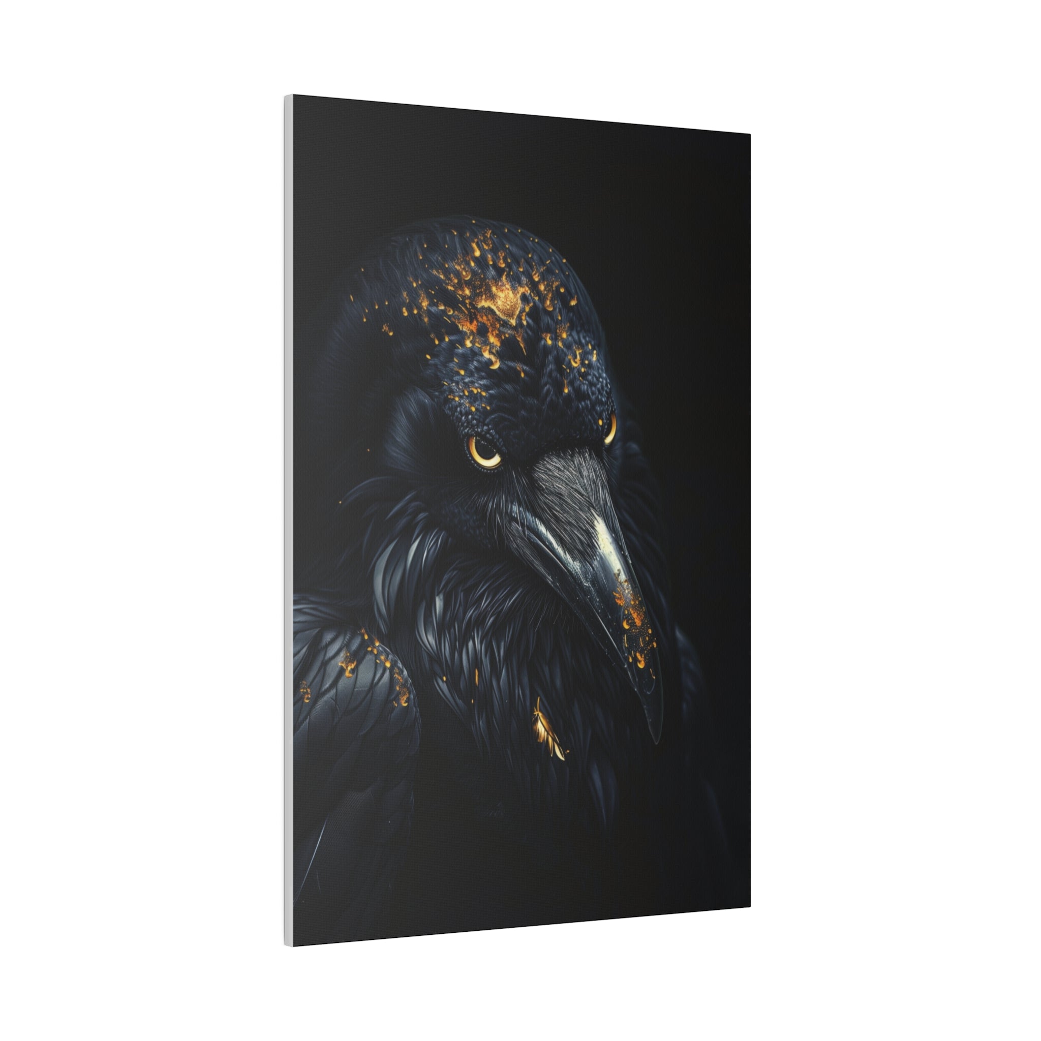 Raven's Splendor - Wildlife Wall Art - Vertical Canvas - WA266