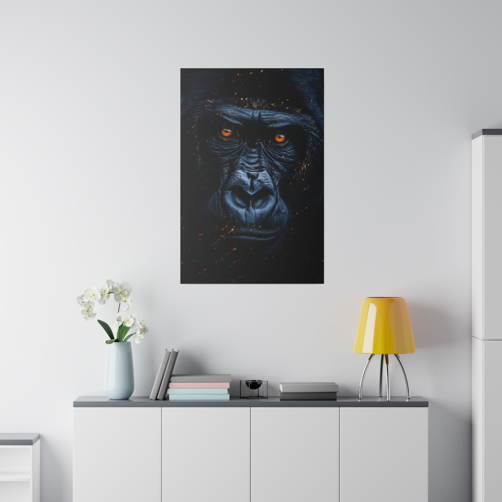 Fierce Gorilla Look - Wildlife Wall Art - Vertical Canvas - WA253